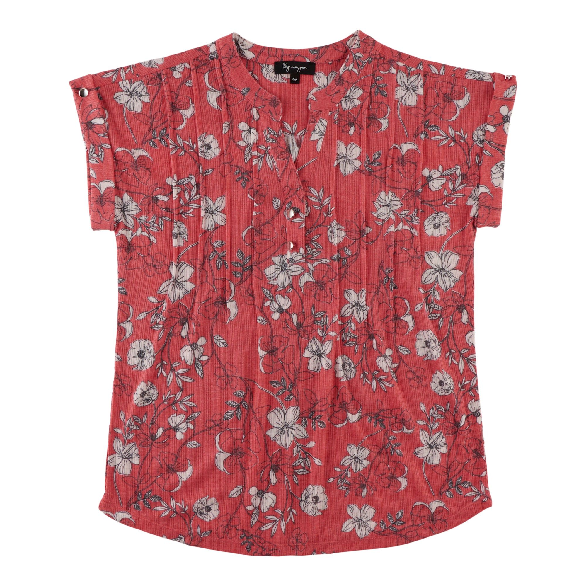 lily morgan Women's V-Neck Pintuck Detail Top sold by Giant Tiger product image thumbnail 4