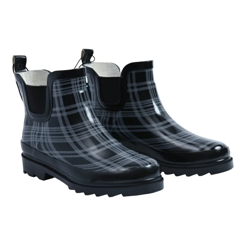 mySTYLE Women's Plaid Ankle Rainboots sold by Giant Tiger