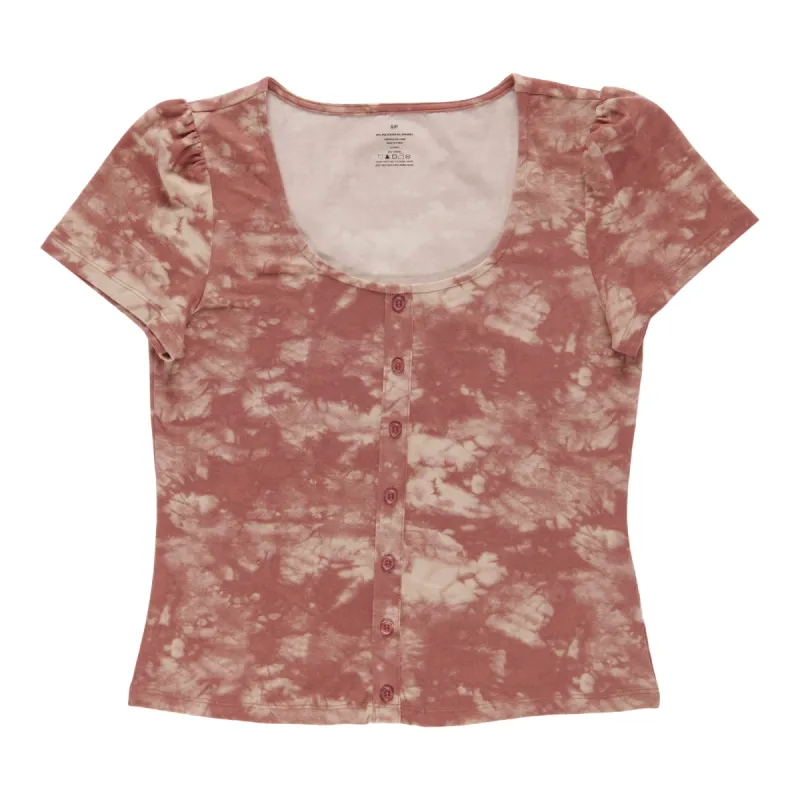 Women's Printed Short Sleeve Button Front Top, Assorted sold by Giant Tiger