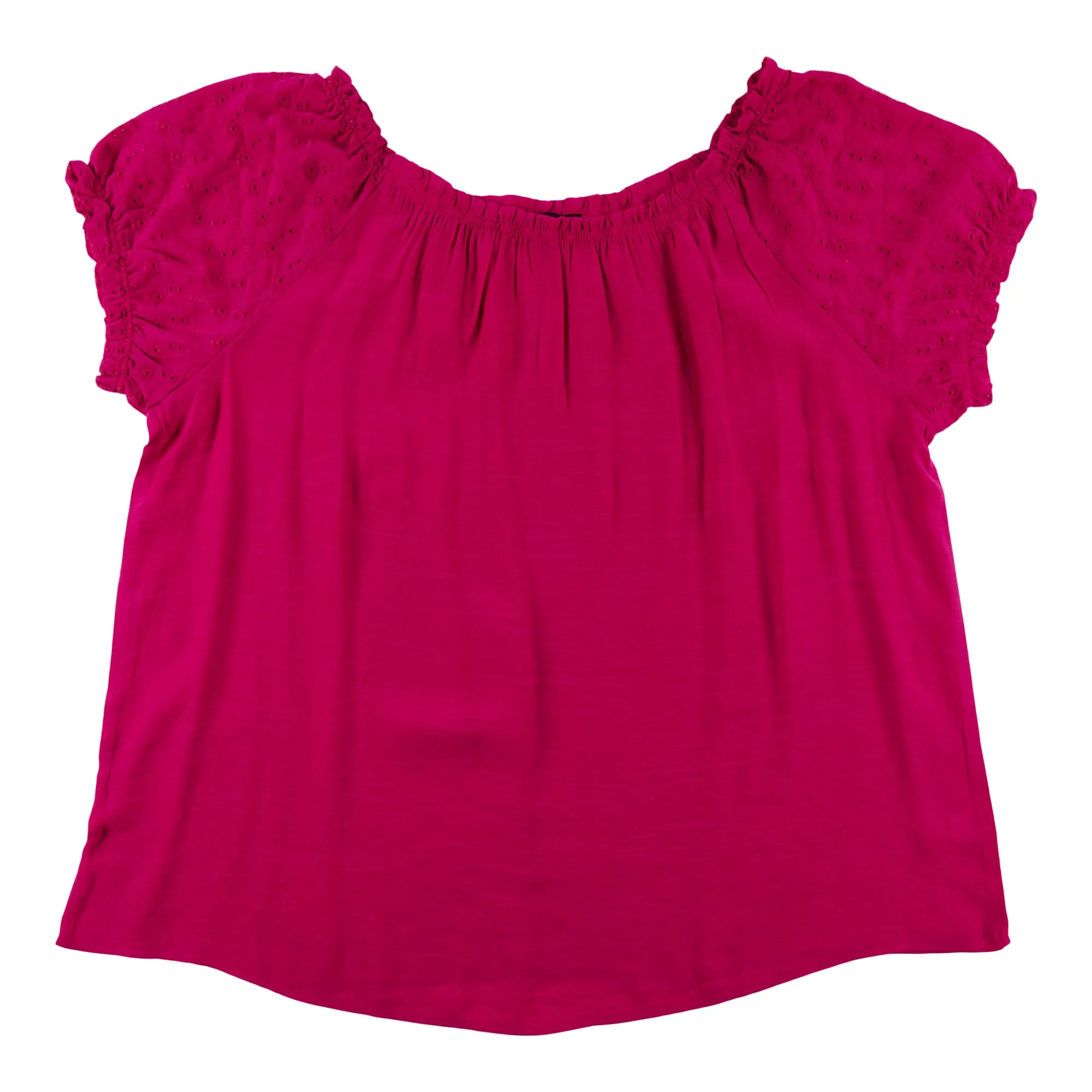 lily morgan Women's Plus Tropical Eyelet Sleeve Blouse sold by Giant Tiger product image thumbnail 2