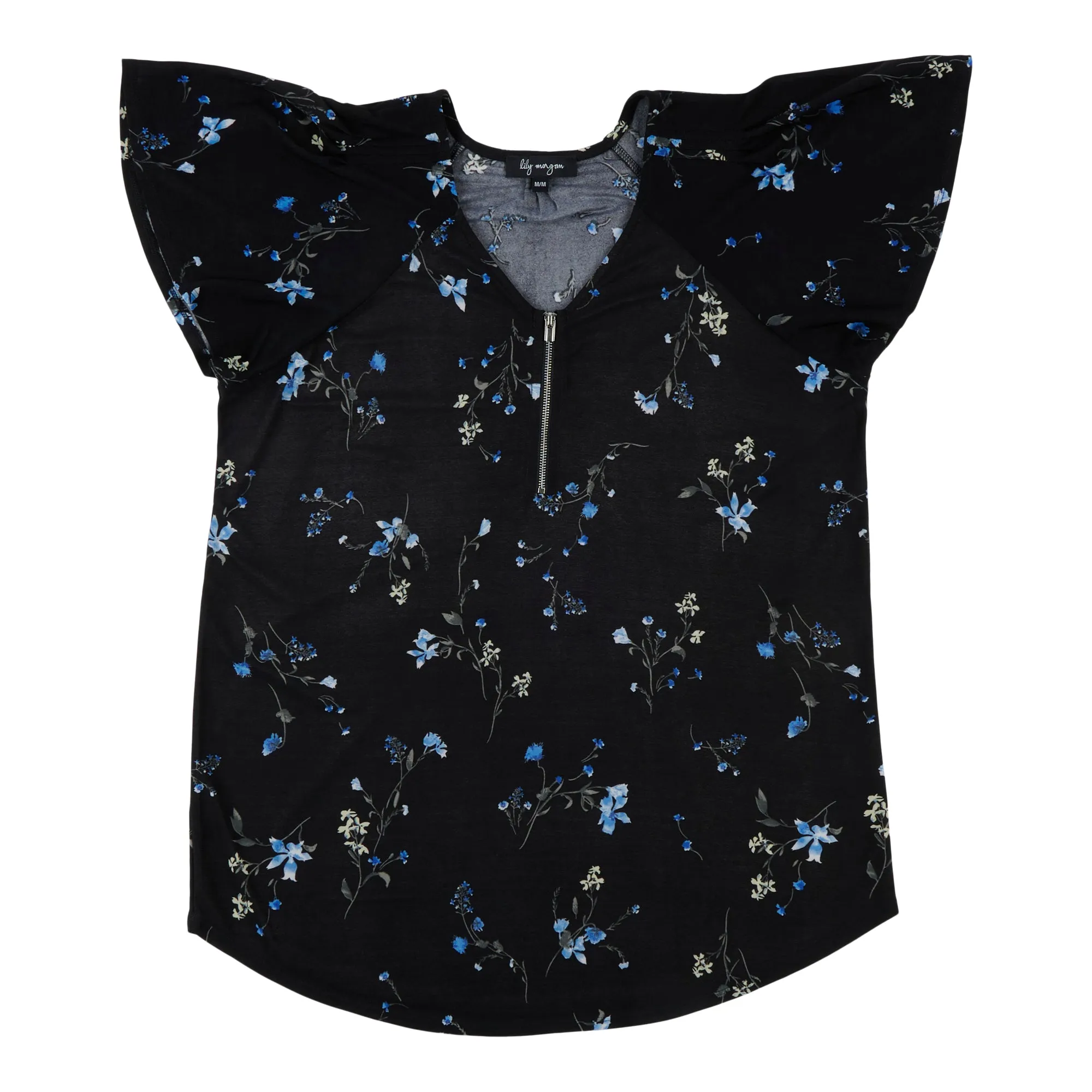 lily morgan Women's V-Neck Flutter Sleeve Blouse sold by Giant Tiger