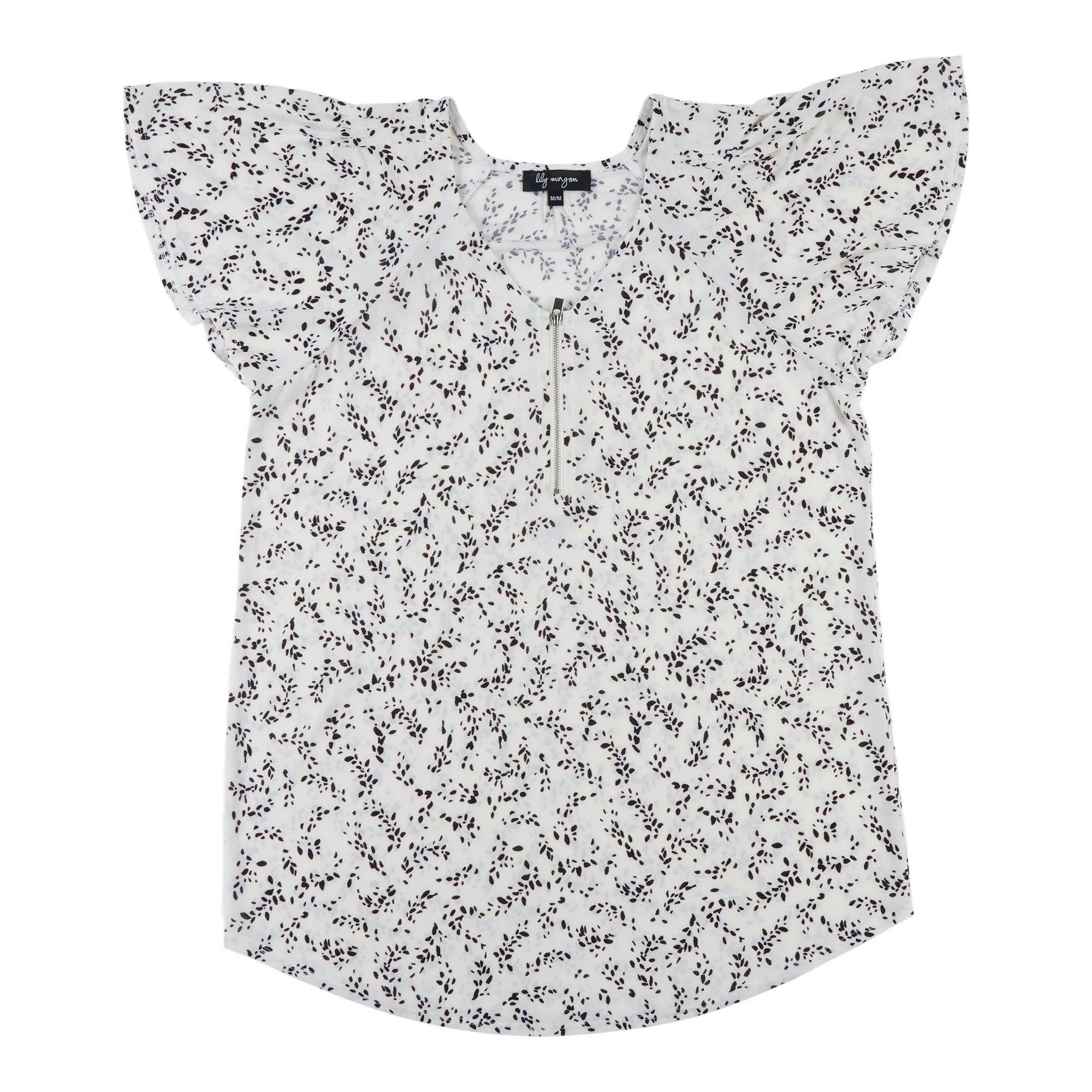 lily morgan Women's V-Neck Flutter Sleeve Blouse sold by Giant Tiger product image thumbnail 4