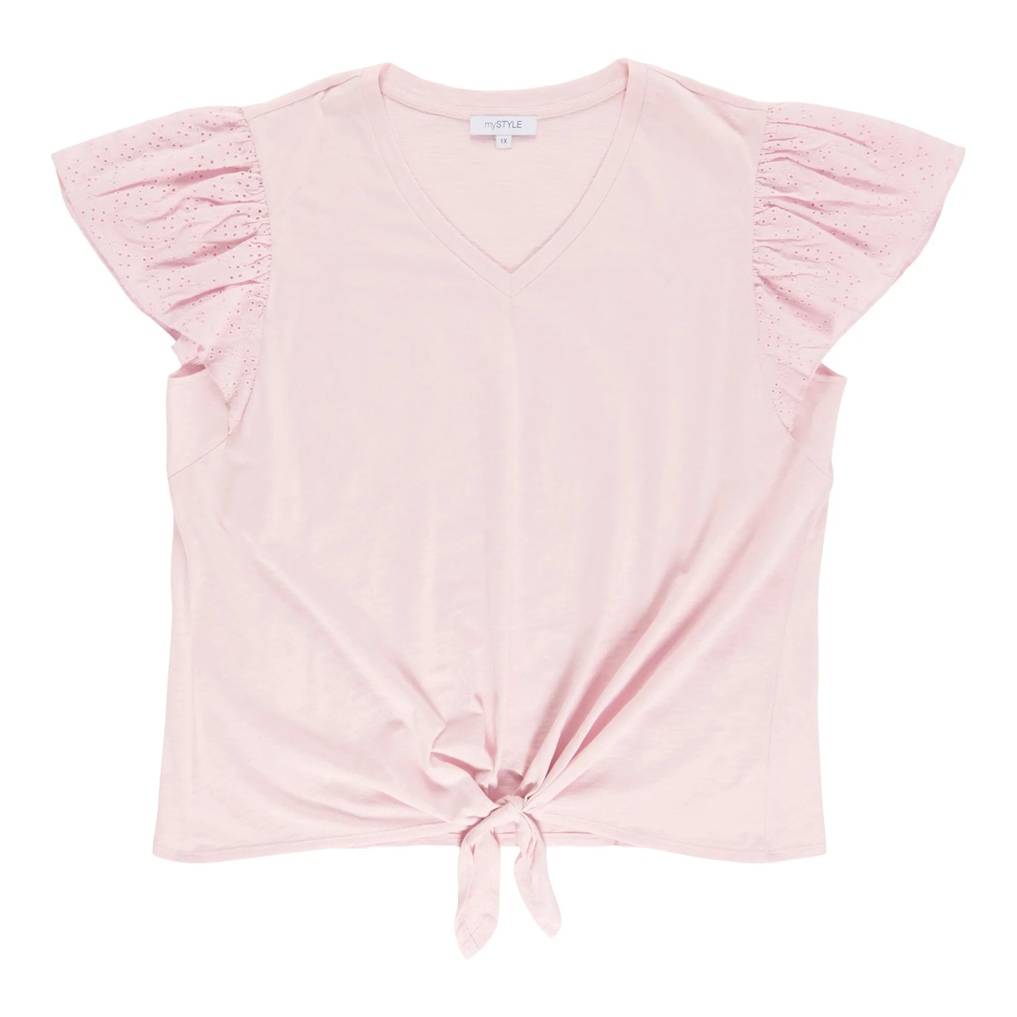 MySTYLE Women's Plus Seaside Short Sleeve Slub Tee with Drawstring sold by Giant Tiger product image thumbnail 2
