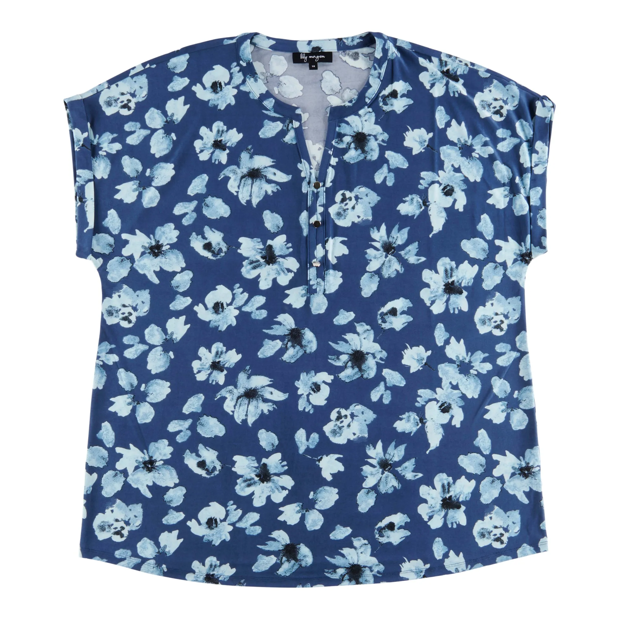 lily morgan Women's Plus City Chic Printed Front Button Top sold by Giant Tiger product image thumbnail 3