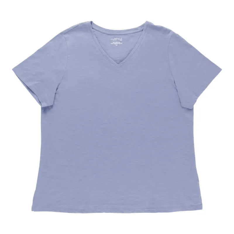mySTYLE Women's Plus V-Neck Casual Blouse sold by Giant Tiger