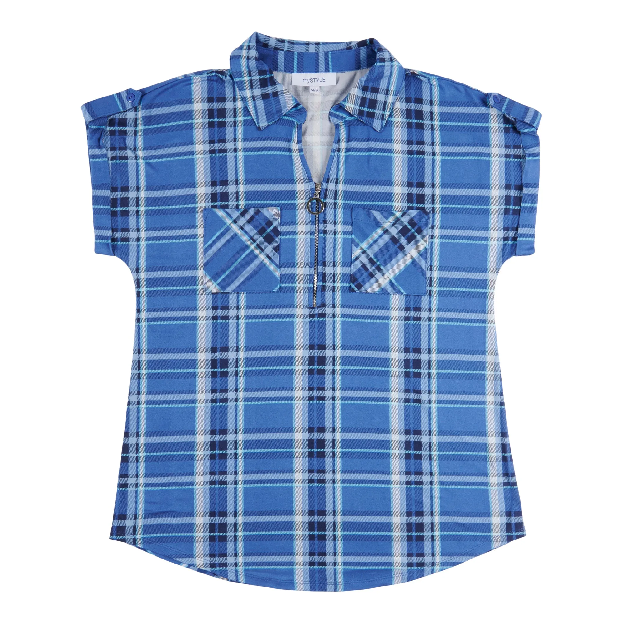 mySTYLE Women's Street Smart Plaid Cap Sleeve Top sold by Giant Tiger product image thumbnail 3