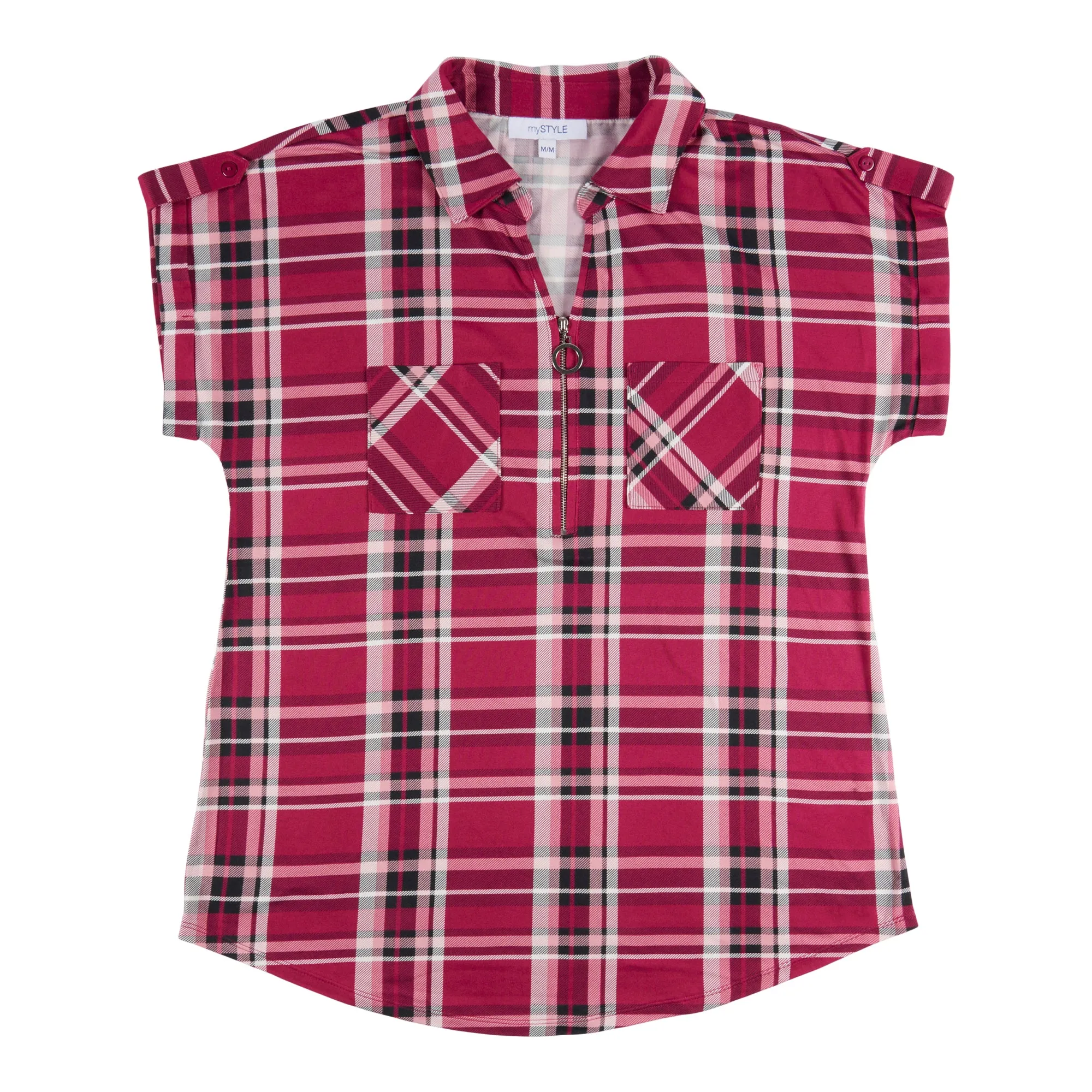 mySTYLE Women's Street Smart Plaid Cap Sleeve Top sold by Giant Tiger product image thumbnail 4