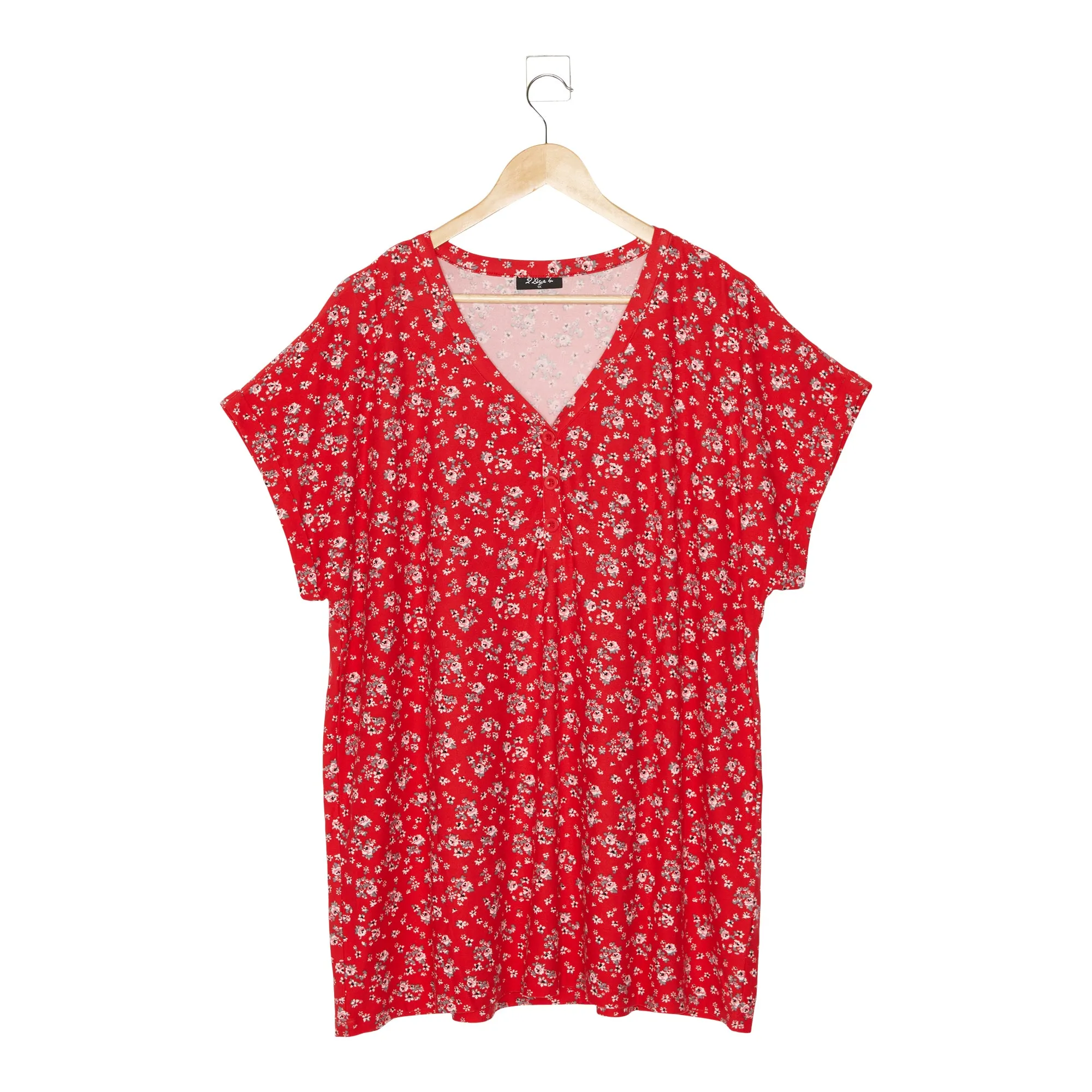 Women's Plus Printed Top with Button Placket sold by Giant Tiger product image thumbnail 3