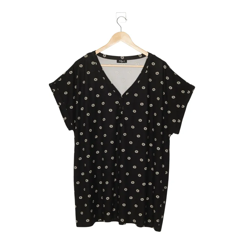 Women's Plus Printed Top with Button Placket sold by Giant Tiger