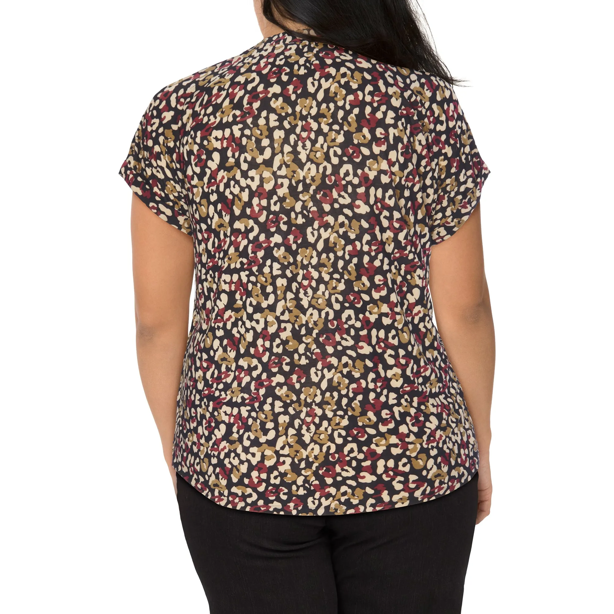 lily morgan Women's Plus Trendsetters Printed Pintuck Top sold by Giant Tiger product image thumbnail 2
