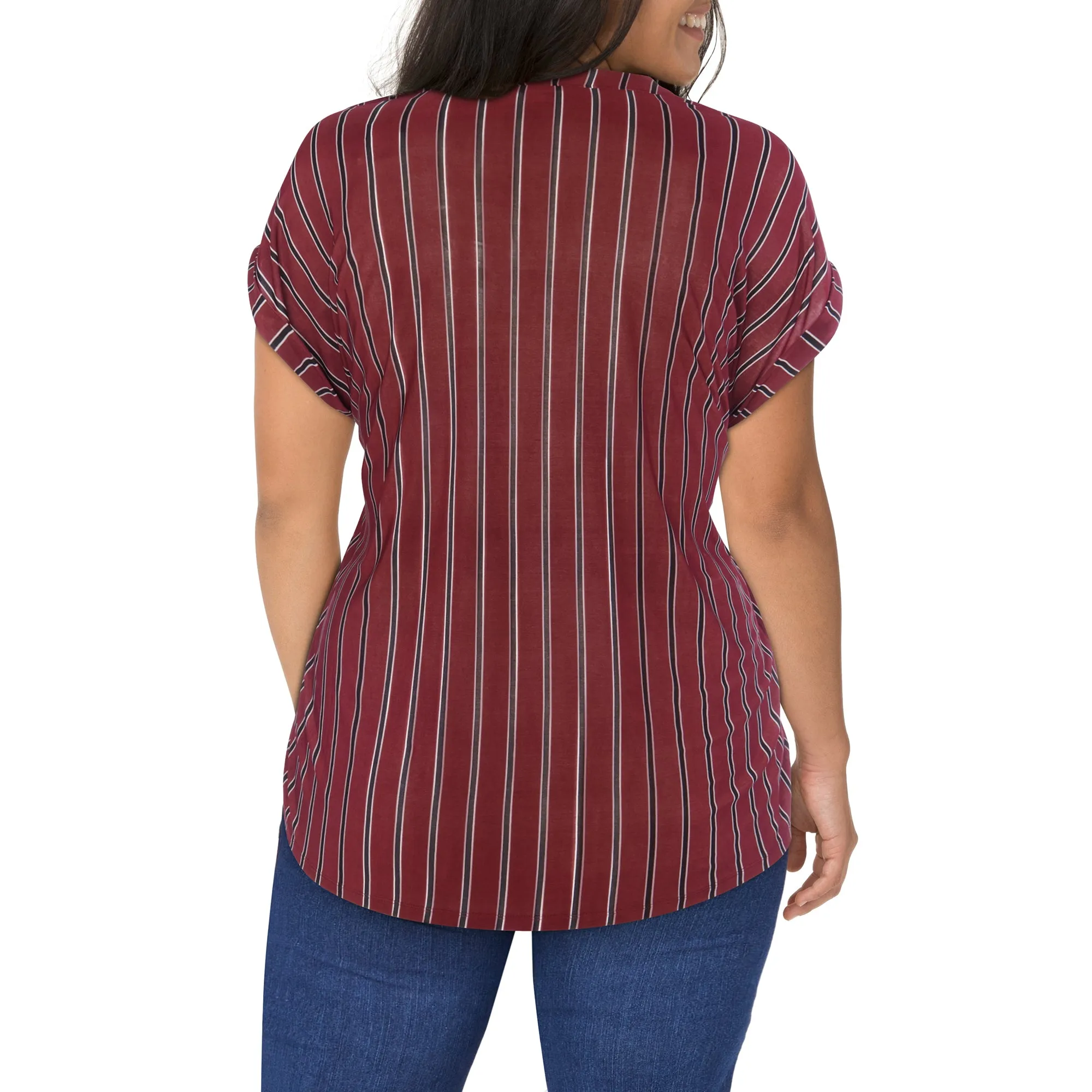 lily morgan Women's Plus Trendsetters Printed Pintuck Top sold by Giant Tiger product image thumbnail 5