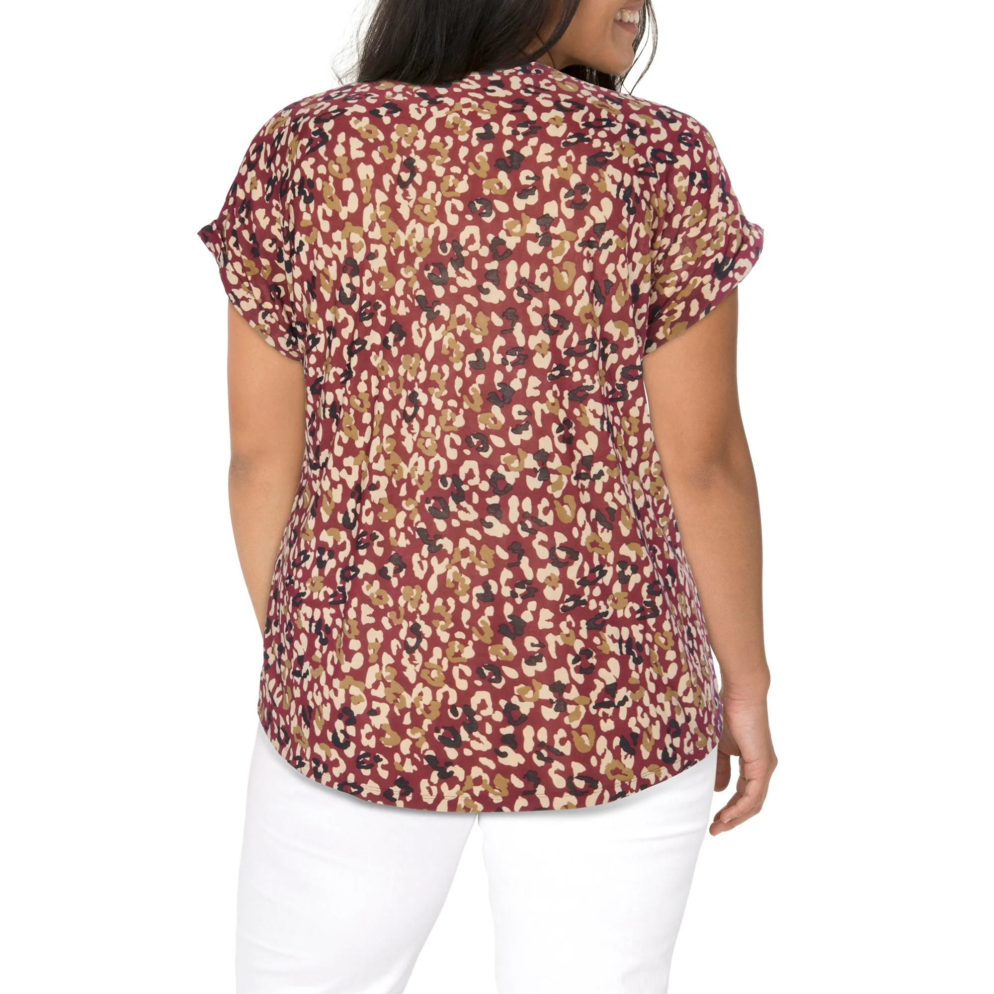 lily morgan Women's Plus Trendsetters Printed Pintuck Top sold by Giant Tiger product image thumbnail 4