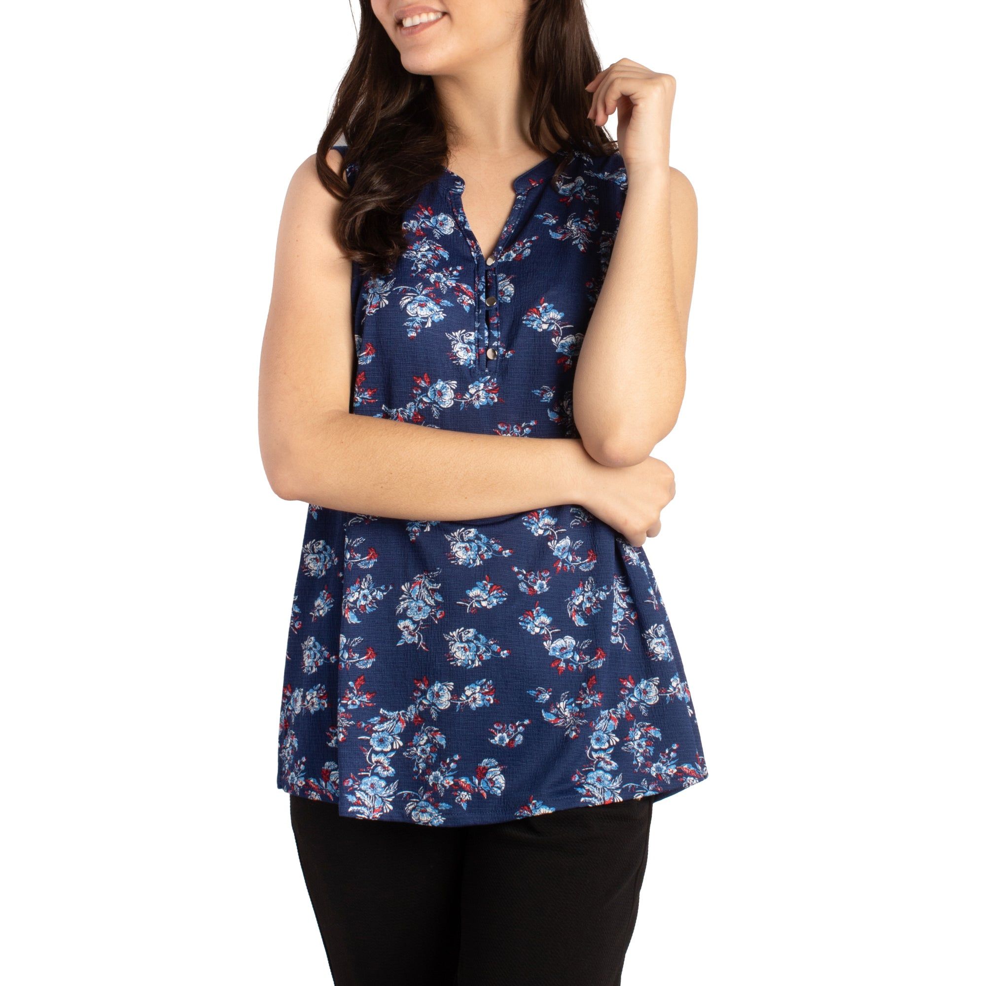lily morgan Printed Pintuck Top sold by Giant Tiger