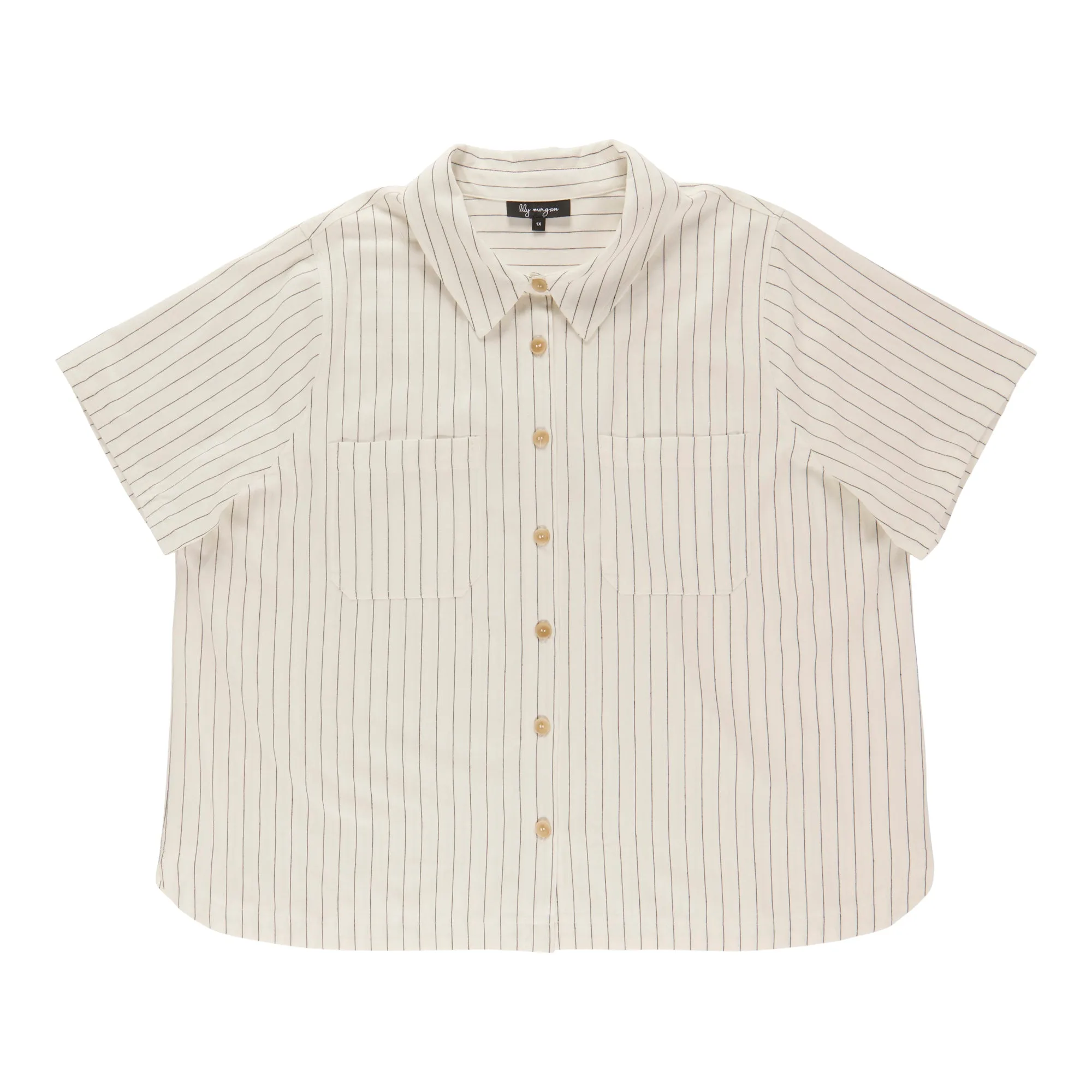 lily morgan Women's Plus Printed Linen Blend Blouse sold by Giant Tiger product image thumbnail 2