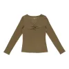 mySTYLE Women's V-Neck Ruched Long Sleeve Tee sold by Giant Tiger