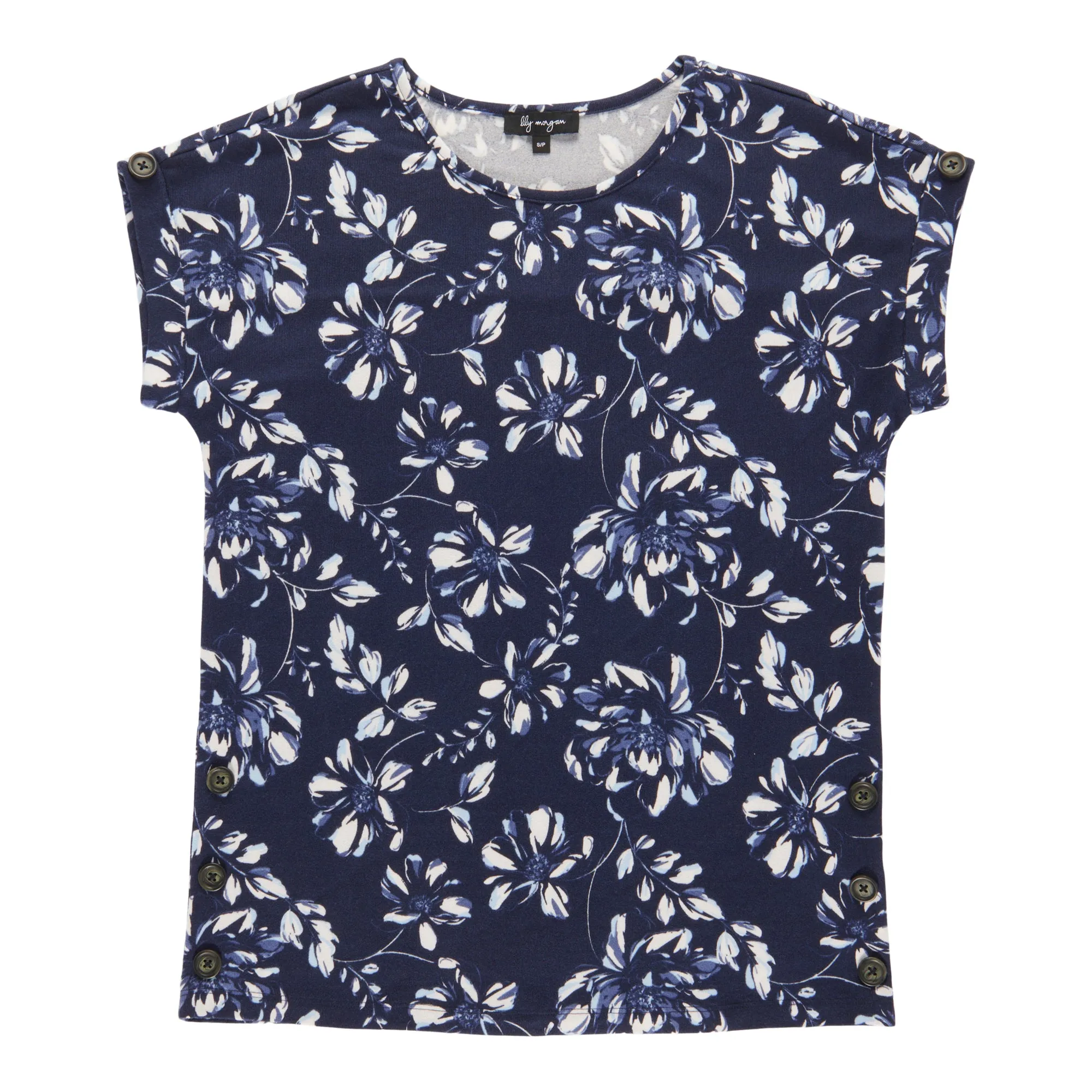 lily morgan Women's Printed Button Detail Snit Top sold by Giant Tiger product image thumbnail 2