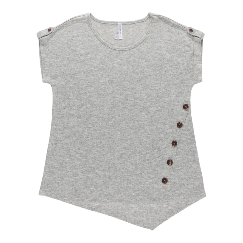Women's Short Sleeve Asymmetrical Top sold by Giant Tiger