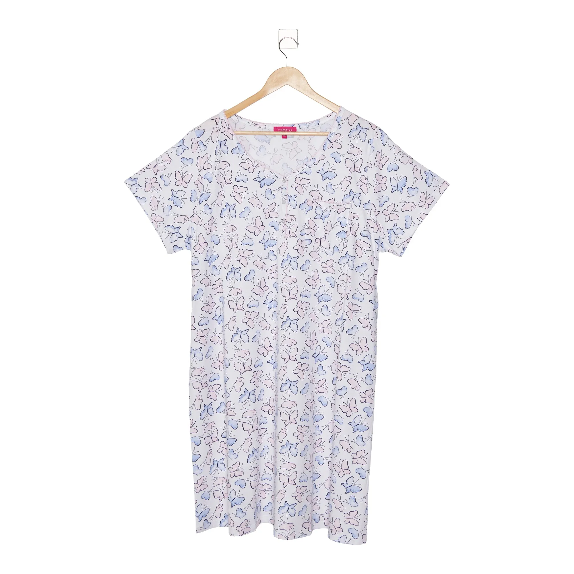 Carisma Women's Plus Simply Dreamin Printed Henley Sleep Shirt sold by Giant Tiger