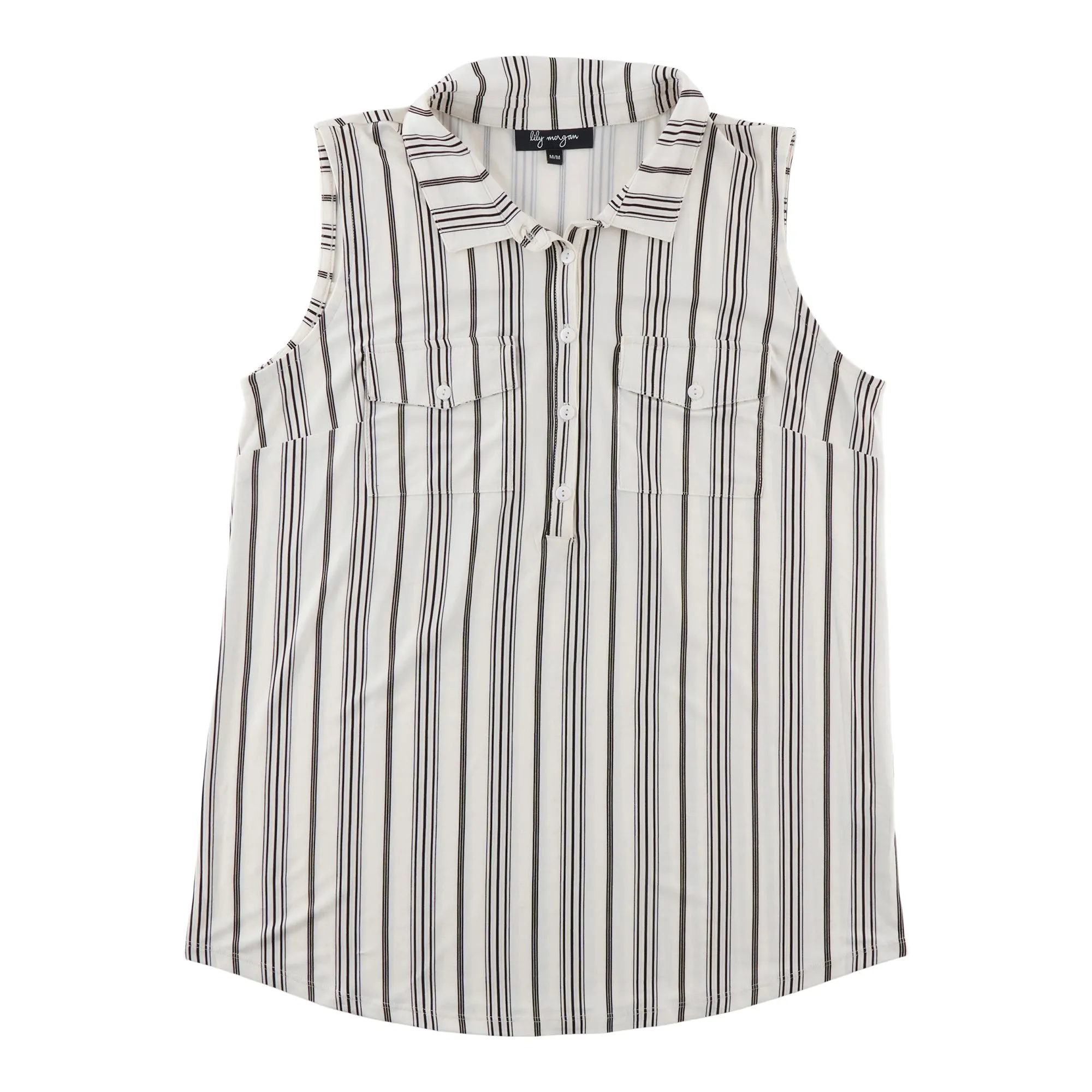 lily morgan Women's Trendsetters Button Collar Top sold by Giant Tiger product image thumbnail 2