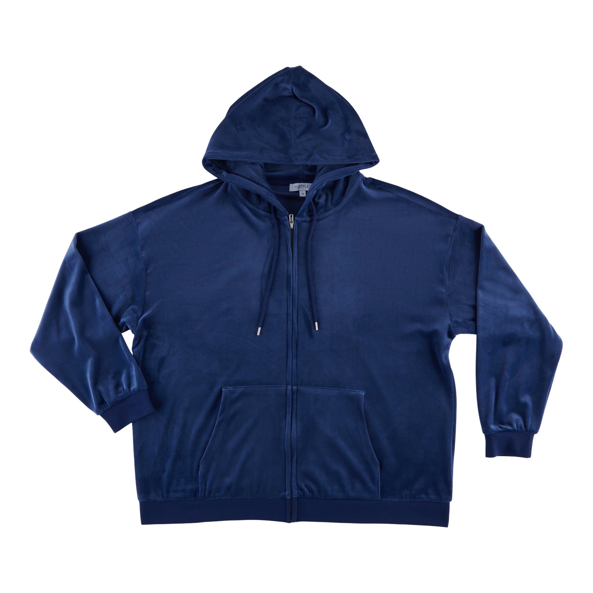 mySTYLE Women's Plus Velour Zipper Hoodie sold by Giant Tiger