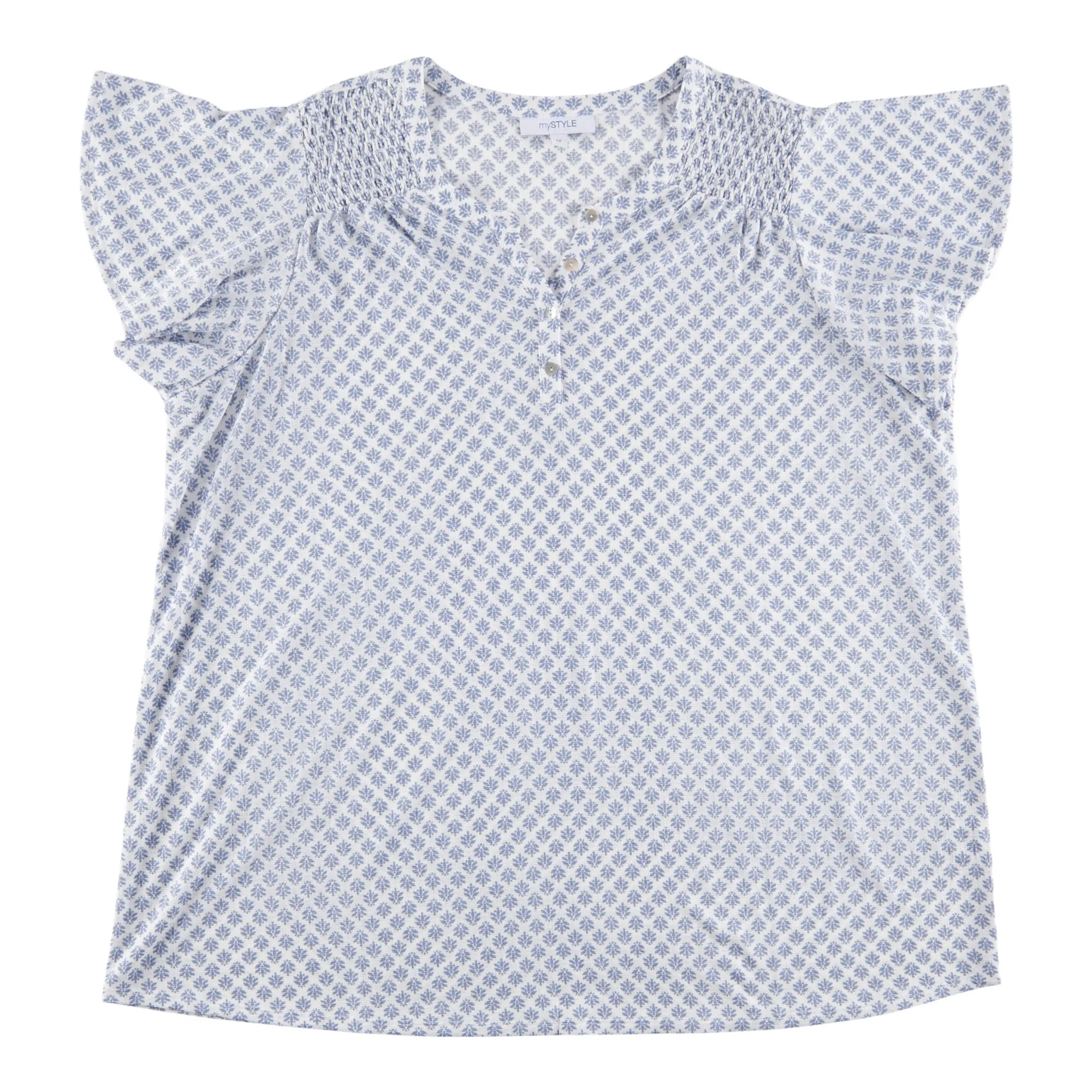 mySTYLE Women's Plus Festival Printed Flutter Top sold by Giant Tiger product image thumbnail 4