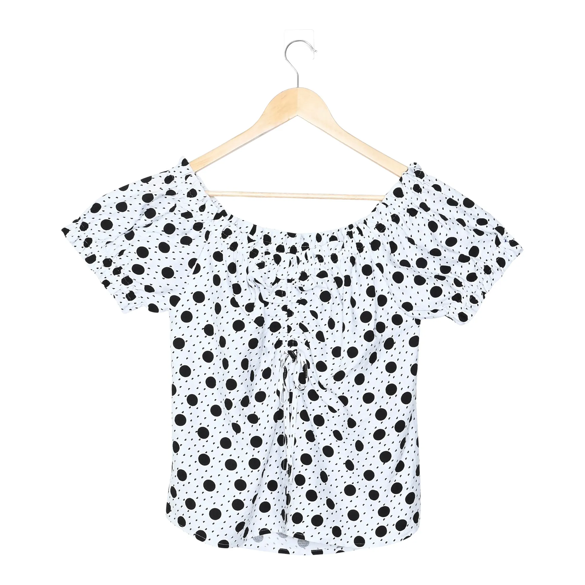 lily morgan Women's Tropical Ruched Off the Shoulder Blouse sold by Giant Tiger product image thumbnail 5