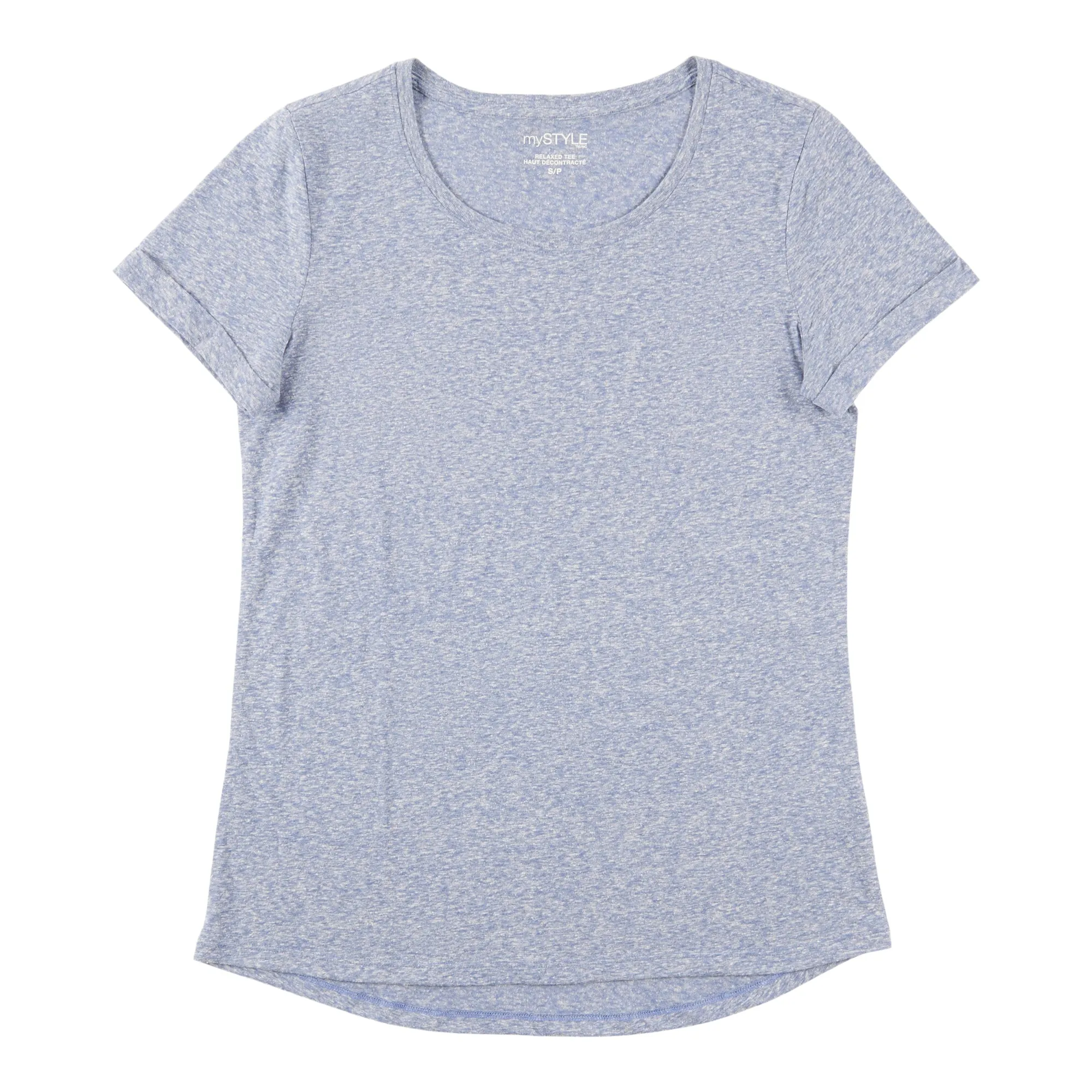 mySTYLE Women's Relaxed Fashion Scoop Neck T-Shirt with Rolled Sleeves sold by Giant Tiger product image thumbnail 2