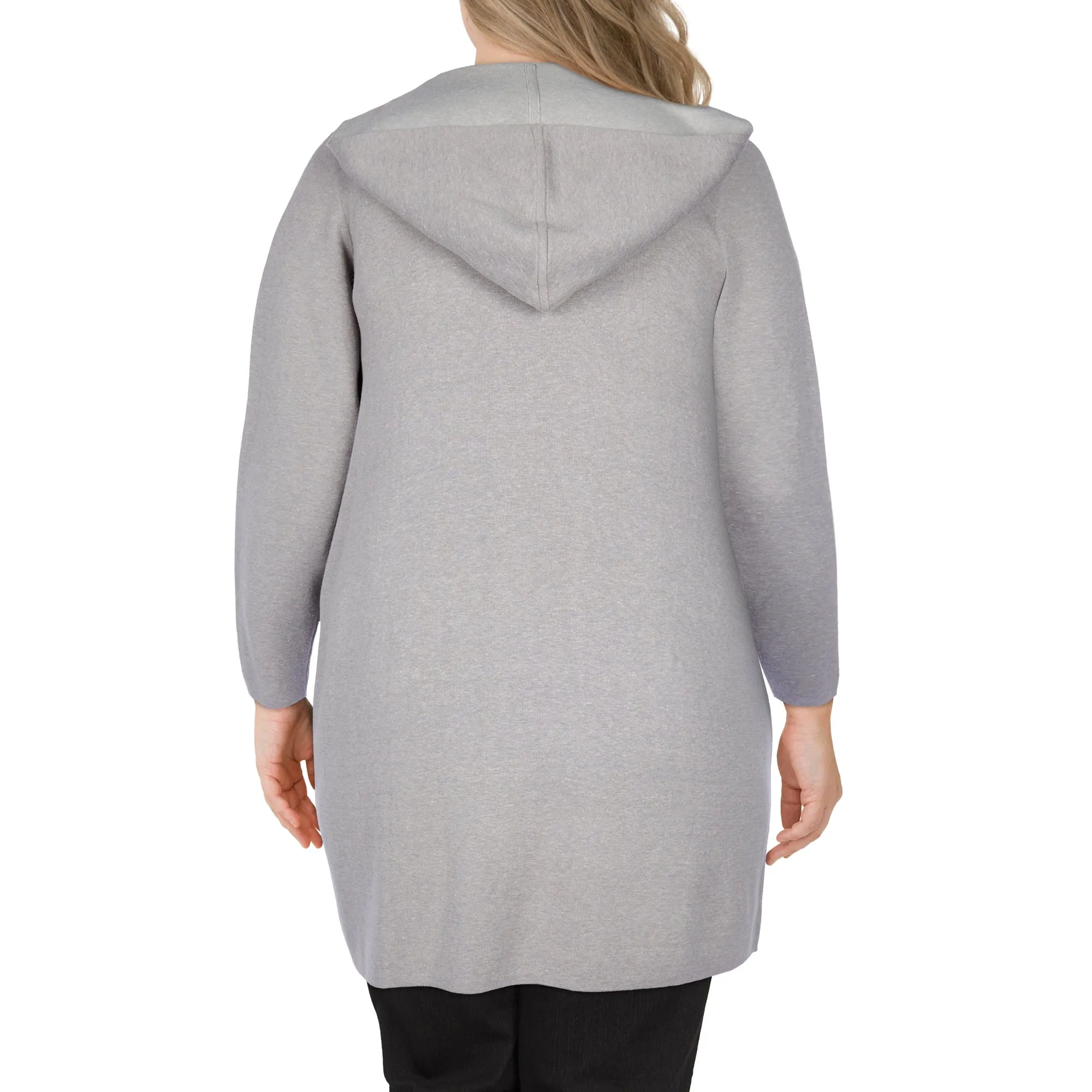 lily morgan Women's Plus Hooded Long-Sleeve Cardigan sold by Giant Tiger product image thumbnail 2