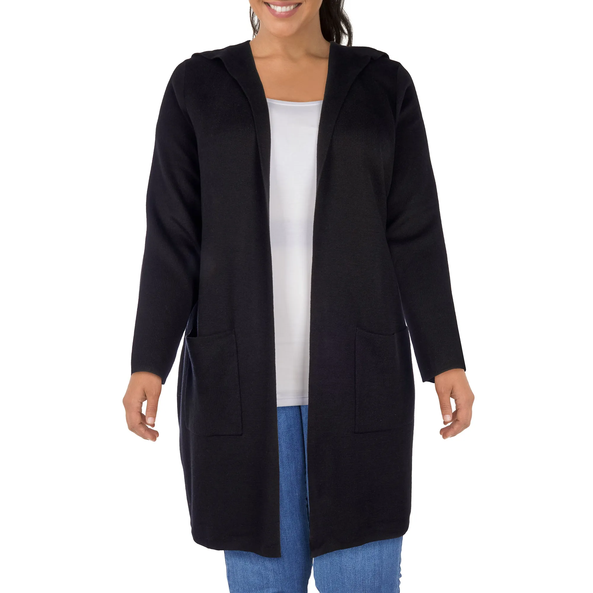 lily morgan Women's Plus Hooded Long-Sleeve Cardigan sold by Giant Tiger product image thumbnail 3