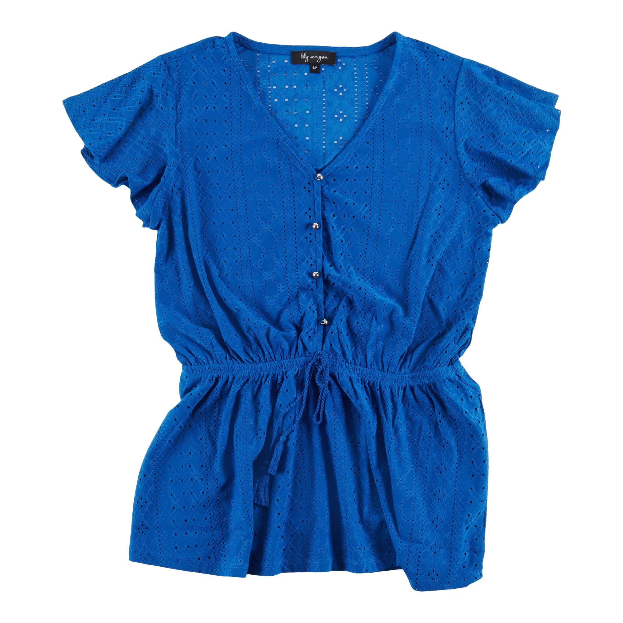 lily morgan Women's Trend Edit Short Sleeve Eyelet Flutter Top sold by Giant Tiger product image thumbnail 3