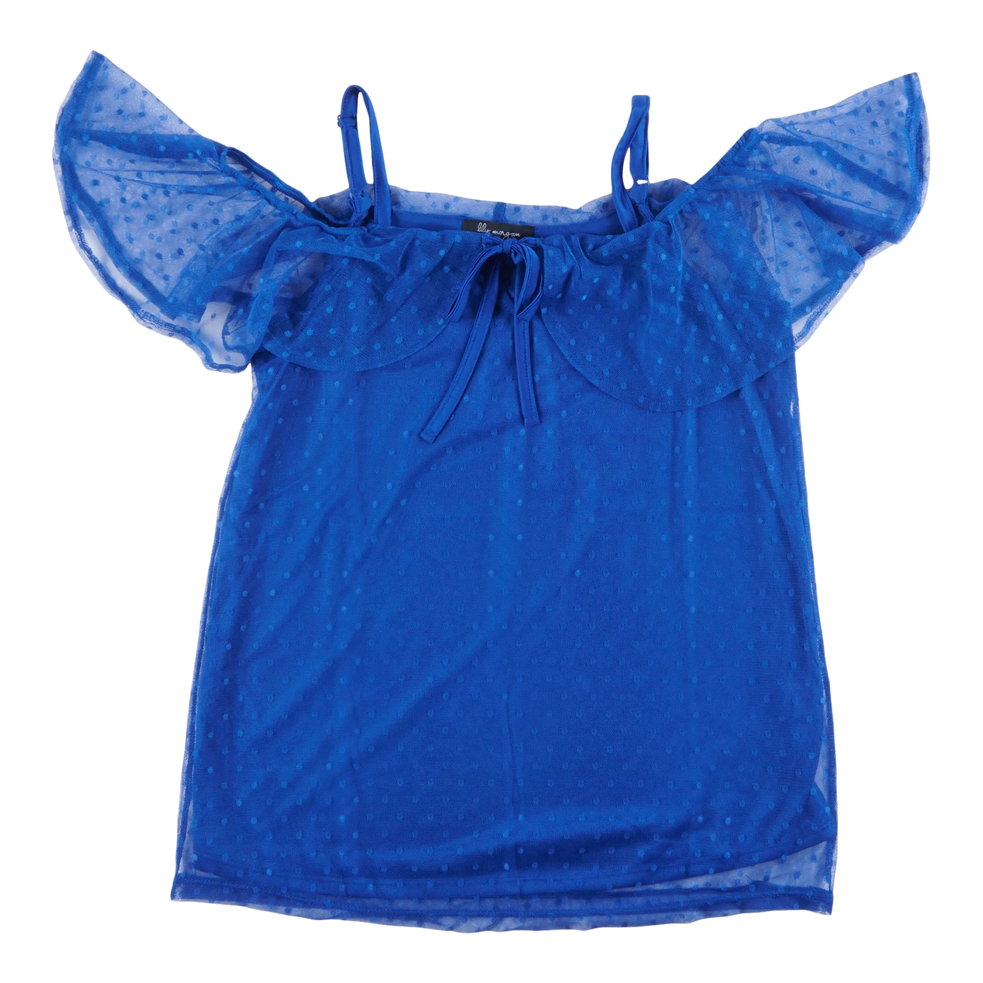 lily morgan Women's Tropical Mesh Dotted Top sold by Giant Tiger product image thumbnail 3