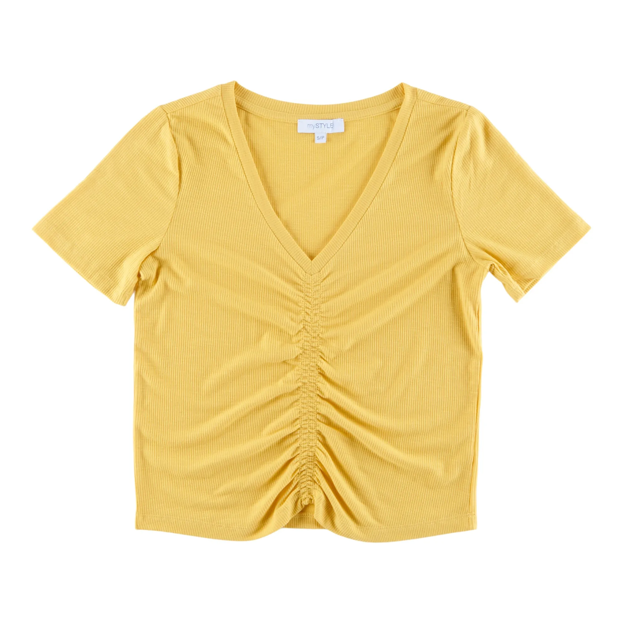 mySTYLE Women's Quest Solid Front Ruched Tee sold by Giant Tiger product image thumbnail 3