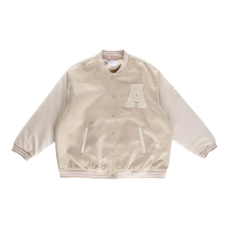 mySTYLE Women's Plus Varsity Bomber Jacket sold by Giant Tiger