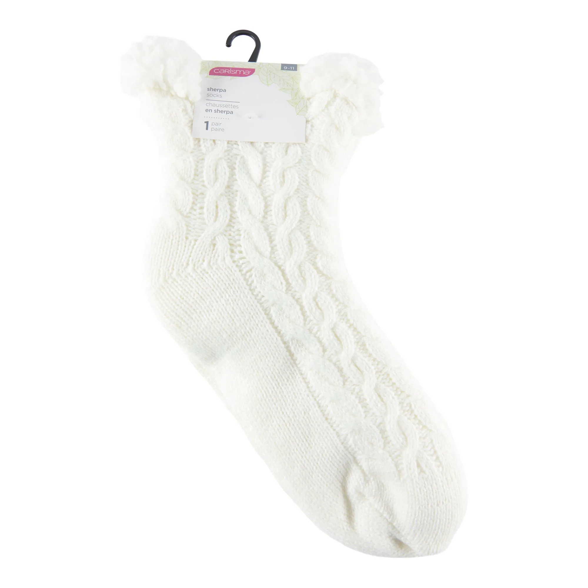 Carisma Women's Cable Knit Sherpa Socks sold by Giant Tiger product image thumbnail 3