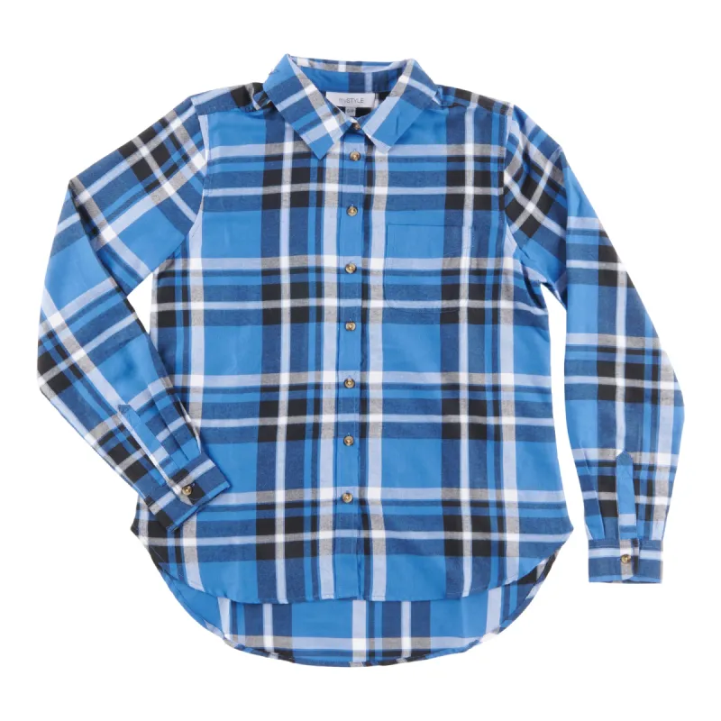 mySTYLE Women's Street Smart Long Sleeve Plaid Shirt with Single Chest Pocket sold by Giant Tiger
