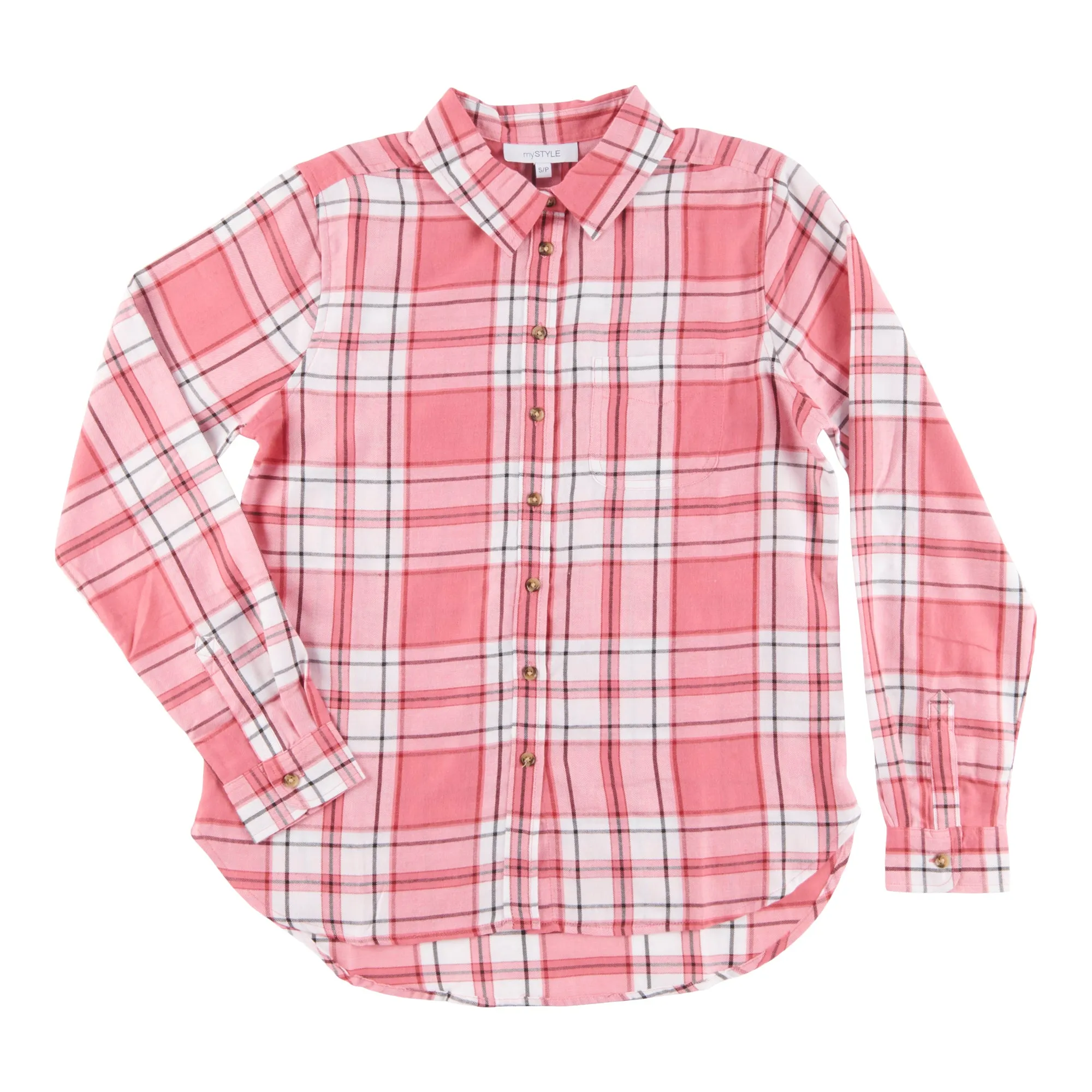 mySTYLE Women's Street Smart Long Sleeve Plaid Shirt with Single Chest Pocket sold by Giant Tiger product image thumbnail 3