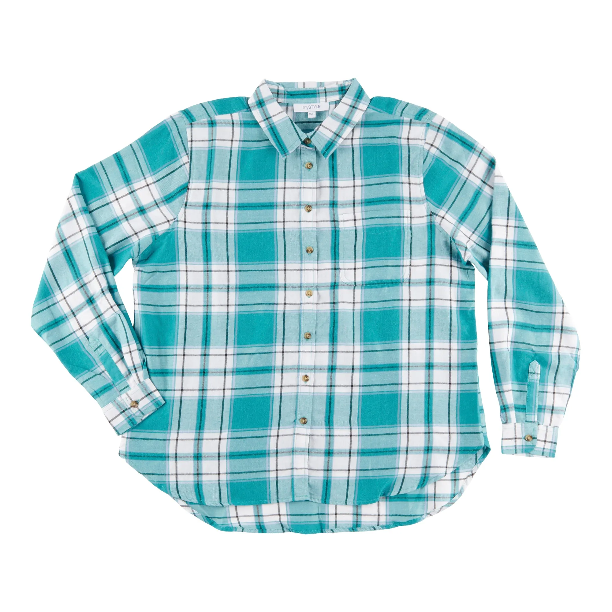 mySTYLE Women's Street Smart Long Sleeve Plaid Shirt with Single Chest Pocket sold by Giant Tiger product image thumbnail 2