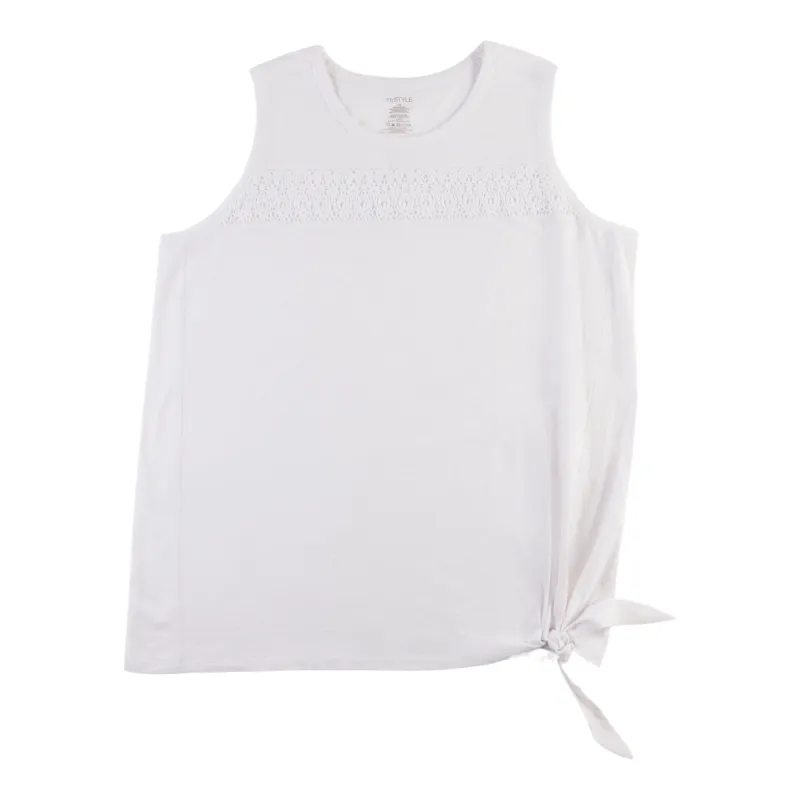 mySTYLE Women's Plus Cool Comfort Tank Top with Crochet Trim sold by Giant Tiger