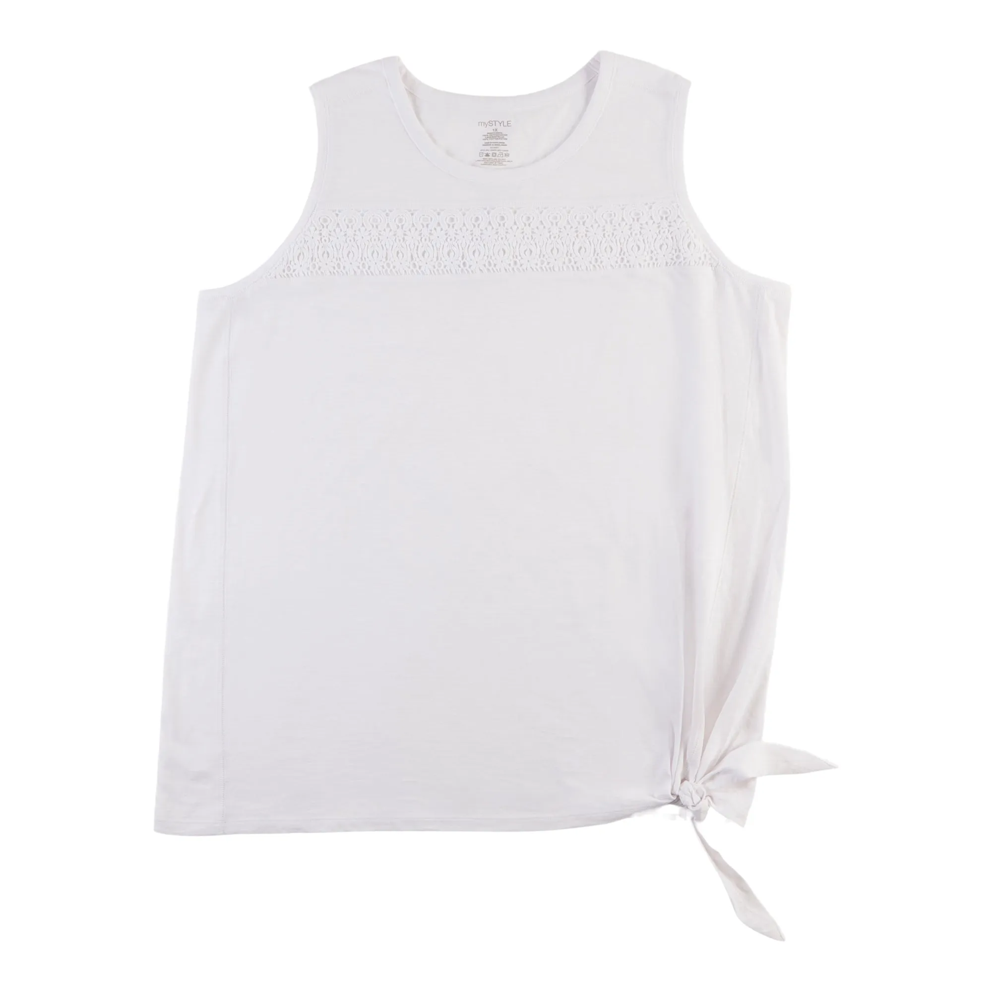 mySTYLE Women's Plus Cool Comfort Tank Top with Crochet Trim sold by Giant Tiger