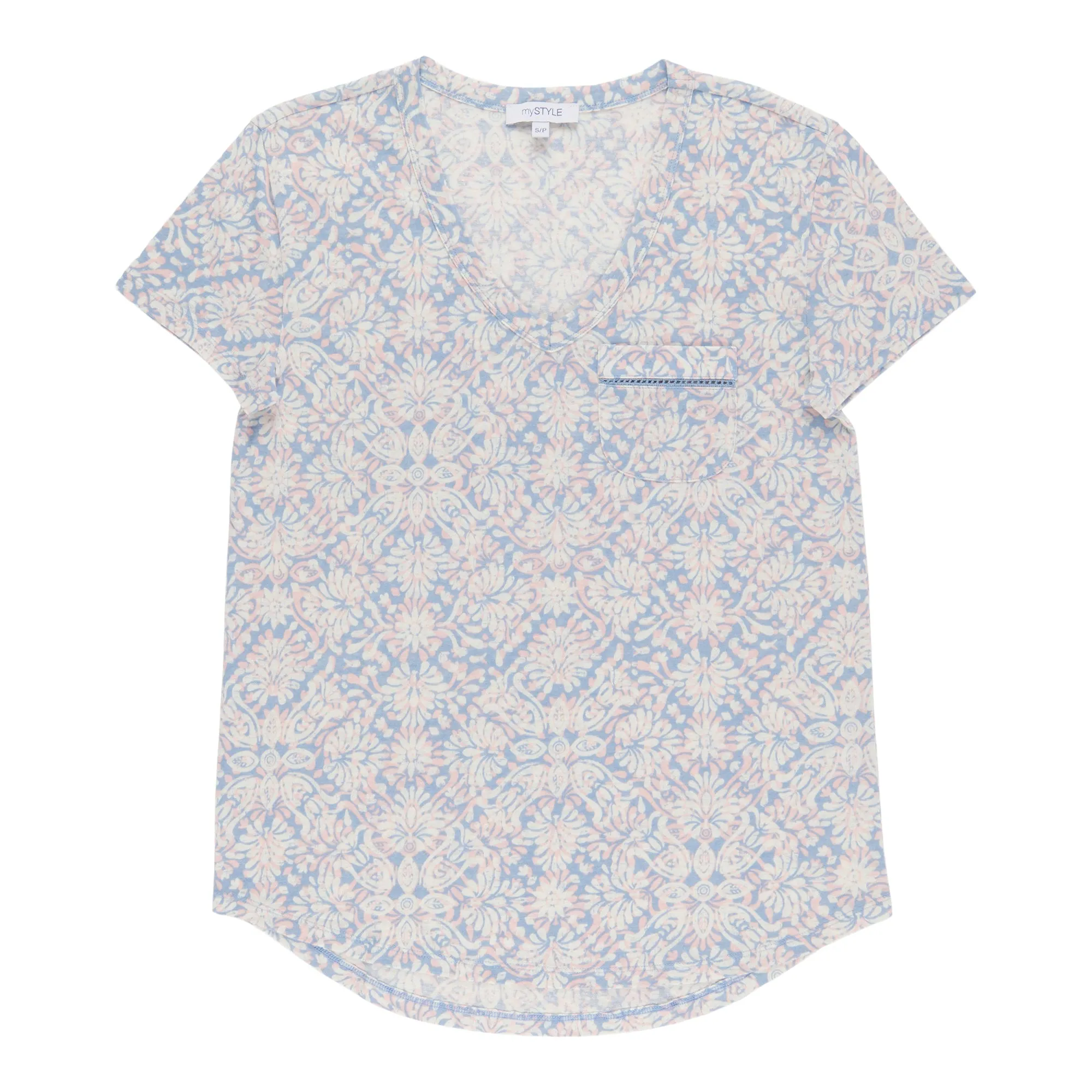 mySTYLE Women's Festival Printed Pocket Linen T-Shirt sold by Giant Tiger product image thumbnail 2