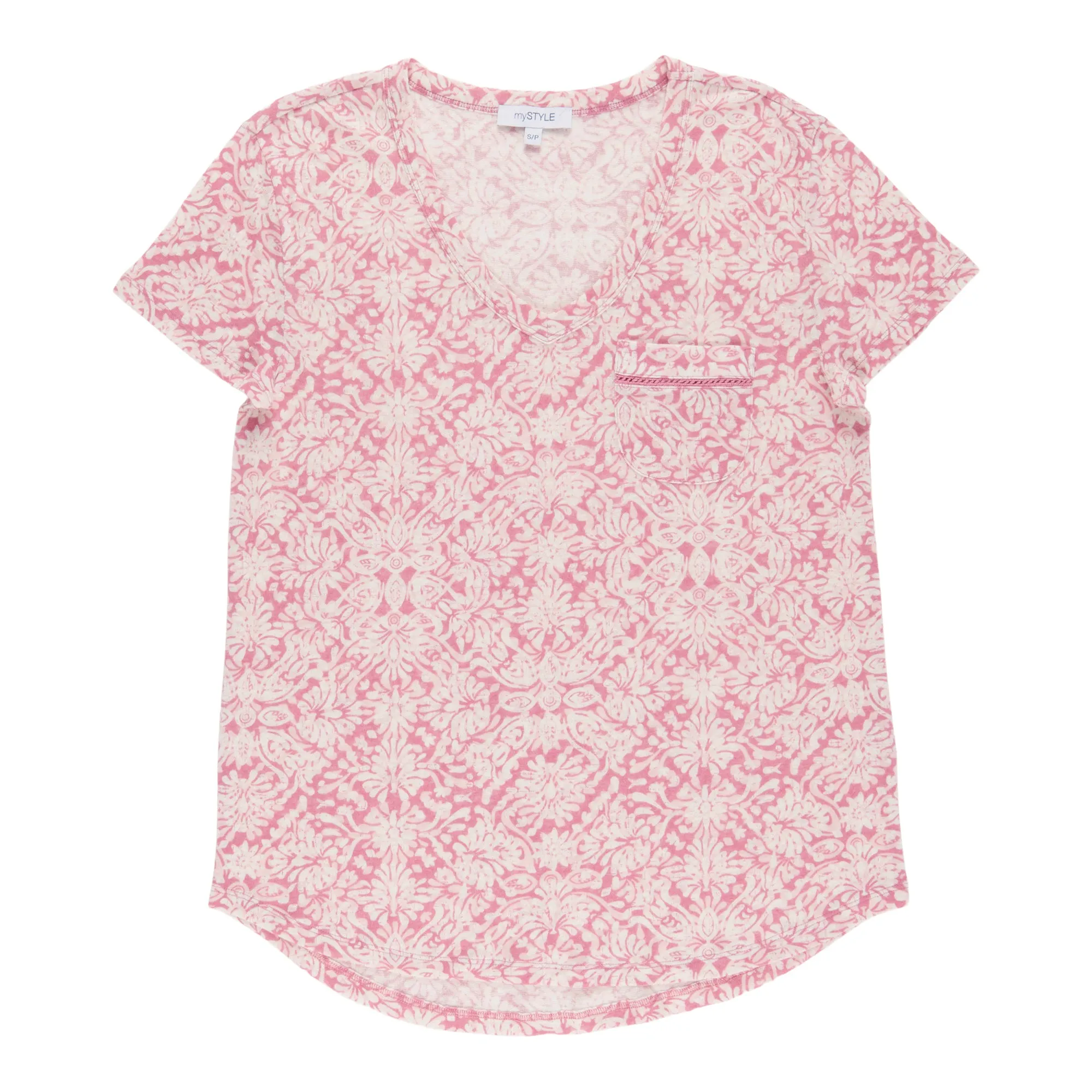 mySTYLE Women's Festival Printed Pocket Linen T-Shirt sold by Giant Tiger product image thumbnail 3