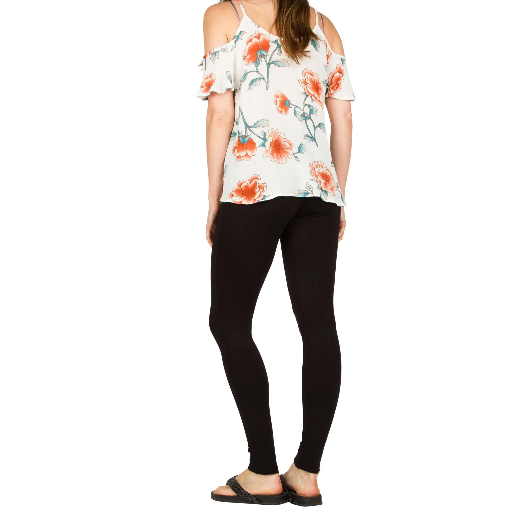 lily morgan Women's Mid-Rise Viscose Leggings with Comfort Waistband, Black sold by Giant Tiger product image thumbnail 4