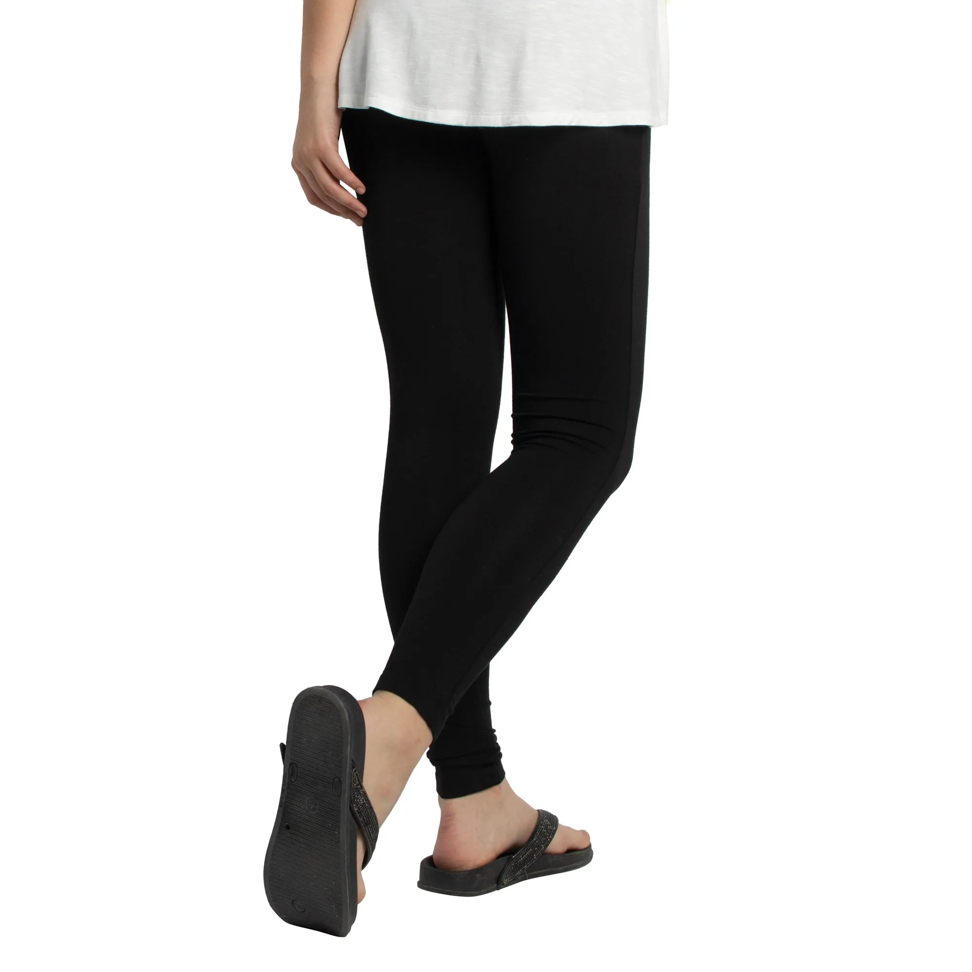 lily morgan Women's Mid-Rise Viscose Leggings with Comfort Waistband, Black sold by Giant Tiger product image thumbnail 2