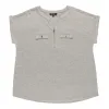 lily morgan Women's Plus V-Neck Zip Blouse sold by Giant Tiger