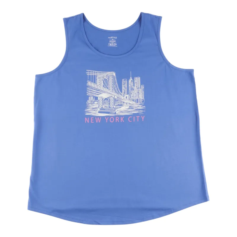 mySTYLE Women's Street Smart Screen Printed Tank Top sold by Giant Tiger