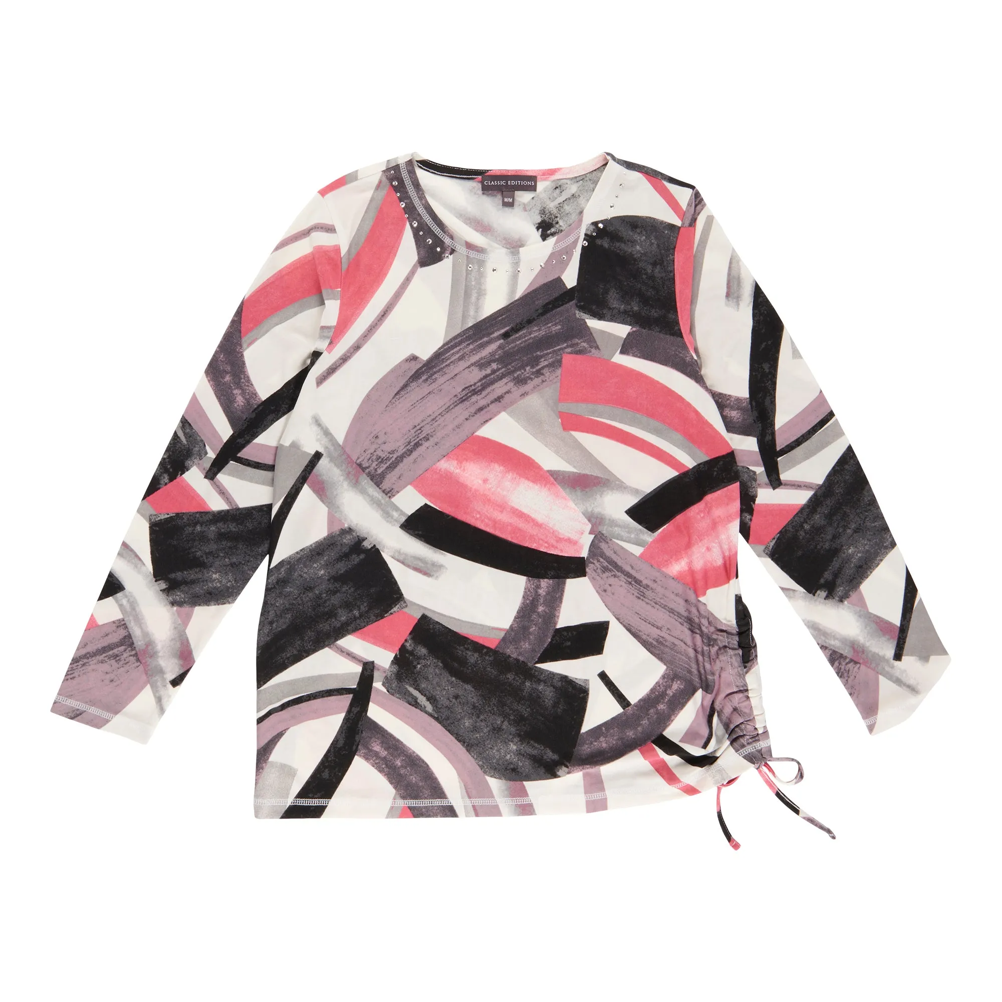 Classic Editions Women's Round Neck Side Tie Blouse sold by Giant Tiger product image thumbnail 3