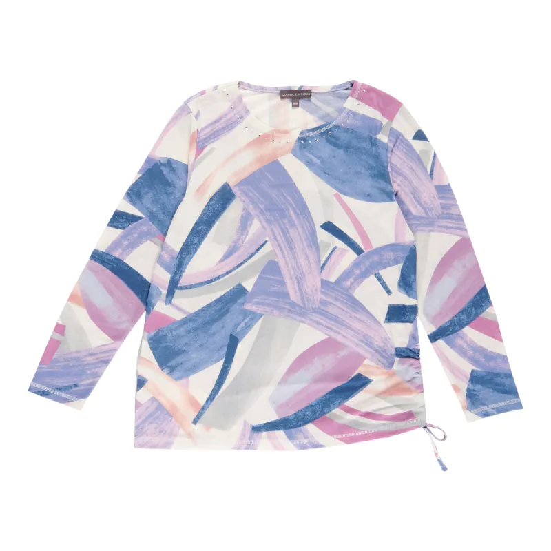 Classic Editions Women's Round Neck Side Tie Blouse sold by Giant Tiger