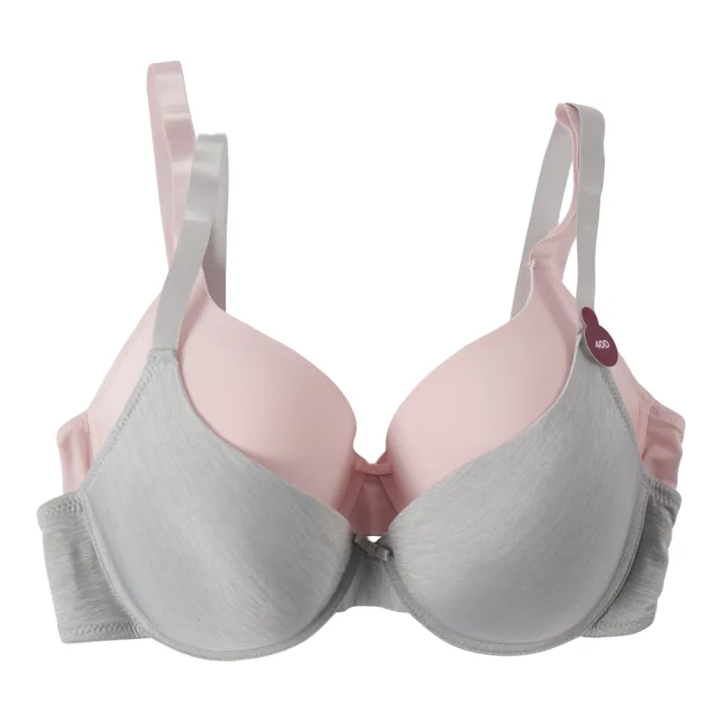 Carisma Women's Plus Heather T-Shirt Bra, 2-Pack sold by Giant Tiger