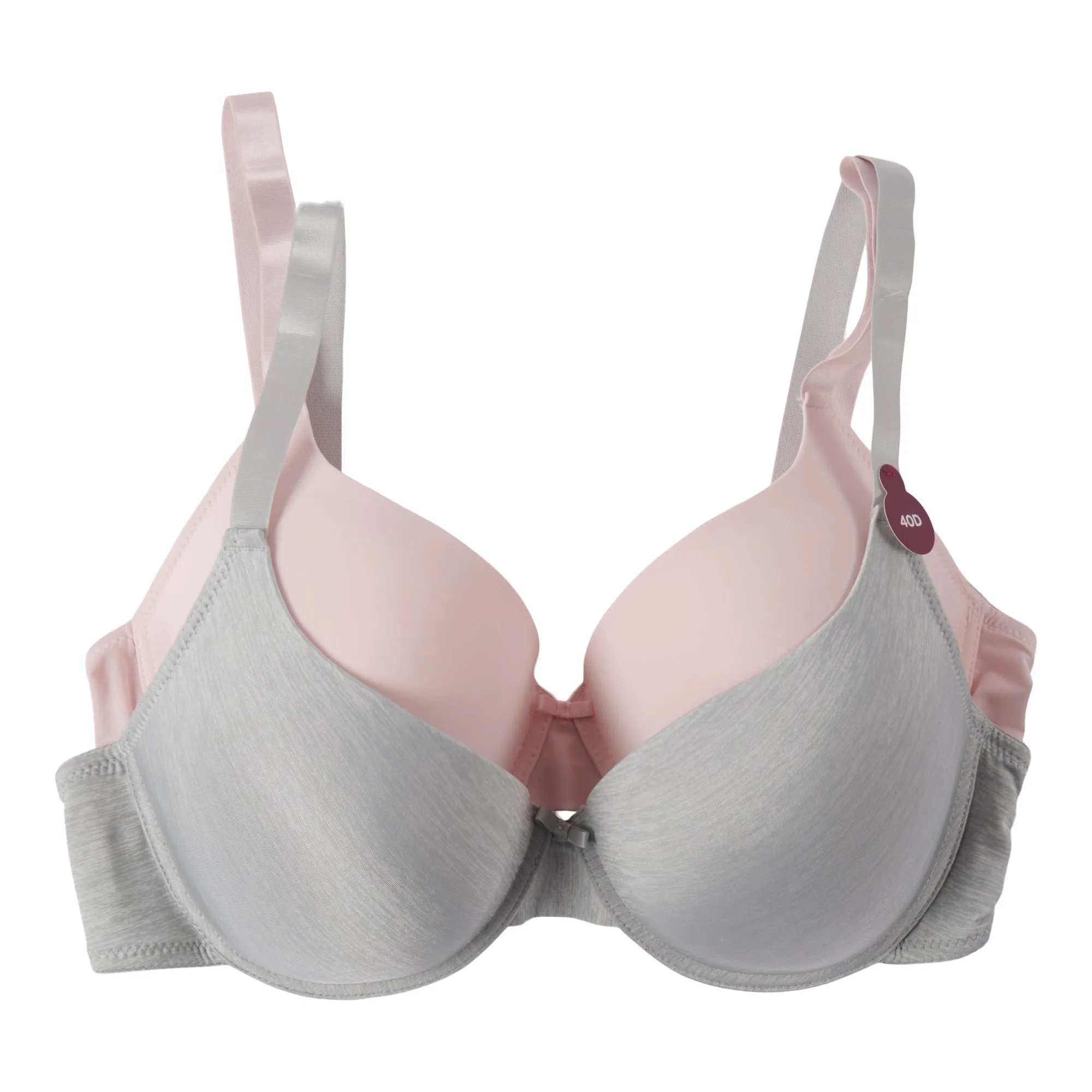 Carisma Women's Plus Heather T-Shirt Bra, 2-Pack sold by Giant Tiger