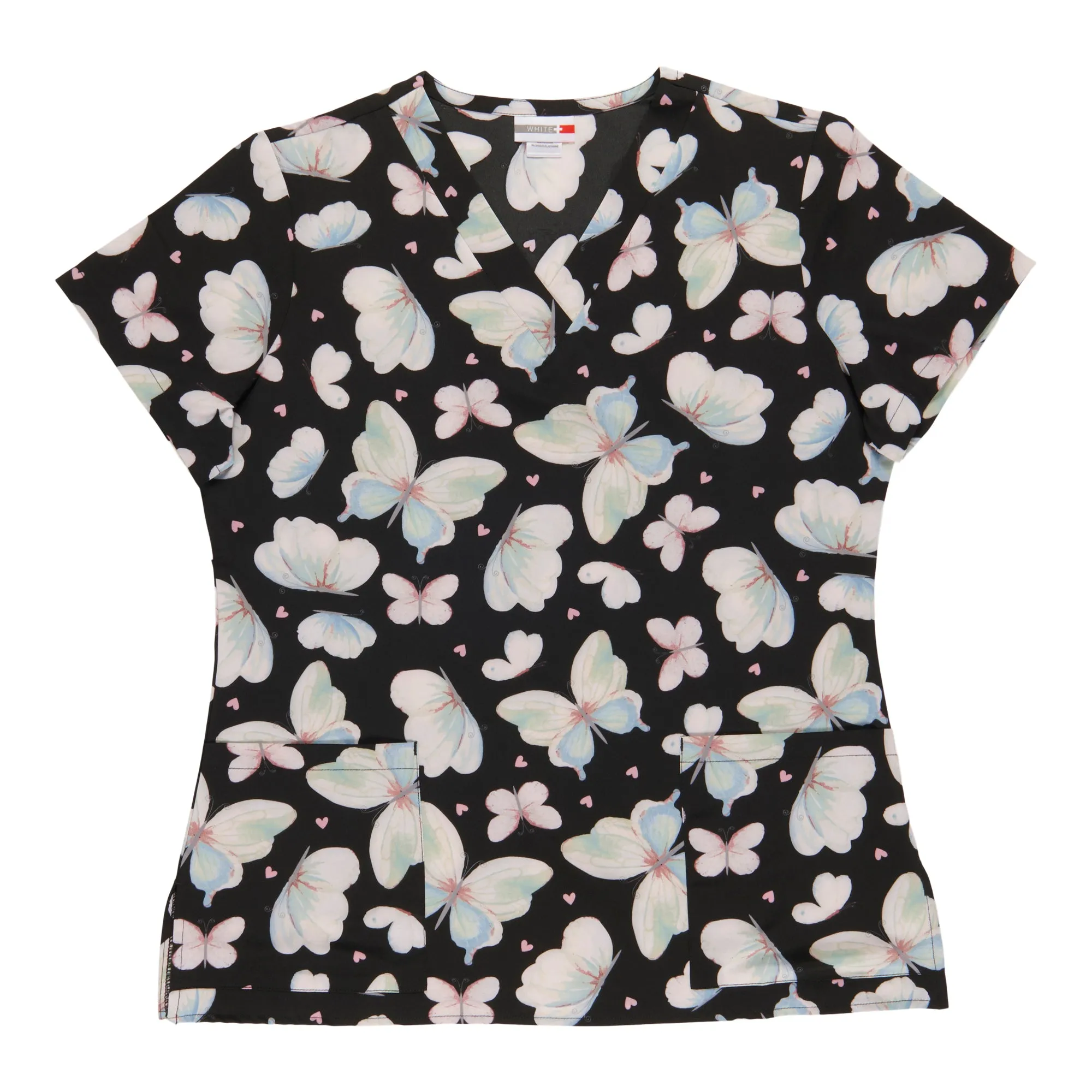 White Cross Women's Printed Scrub Top sold by Giant Tiger